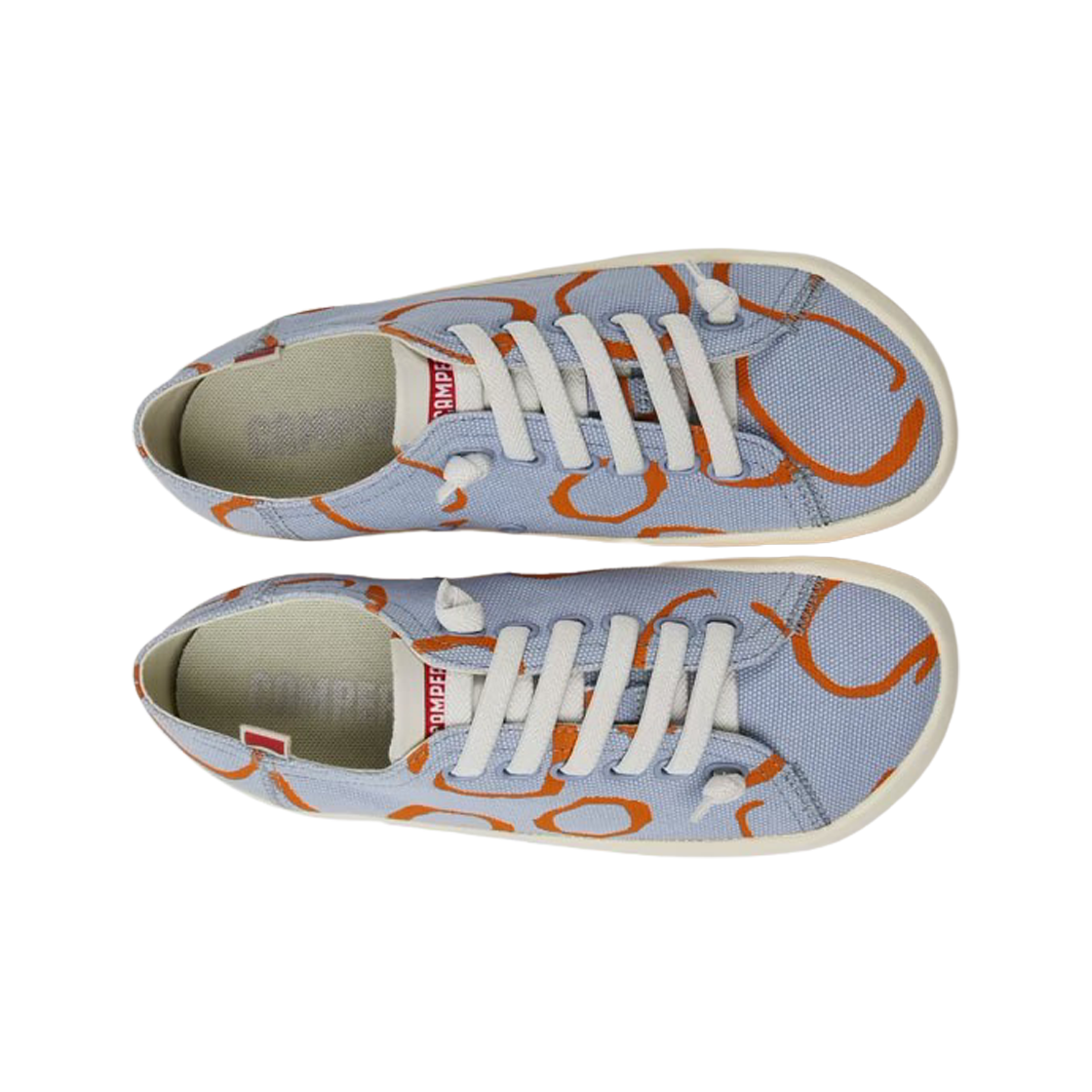 (W) 캠퍼 페우 람블라 코튼 스니커즈 블루 오렌지((W) Camper Peu Rambla Cotton Sneakers Blue Orange) - 2