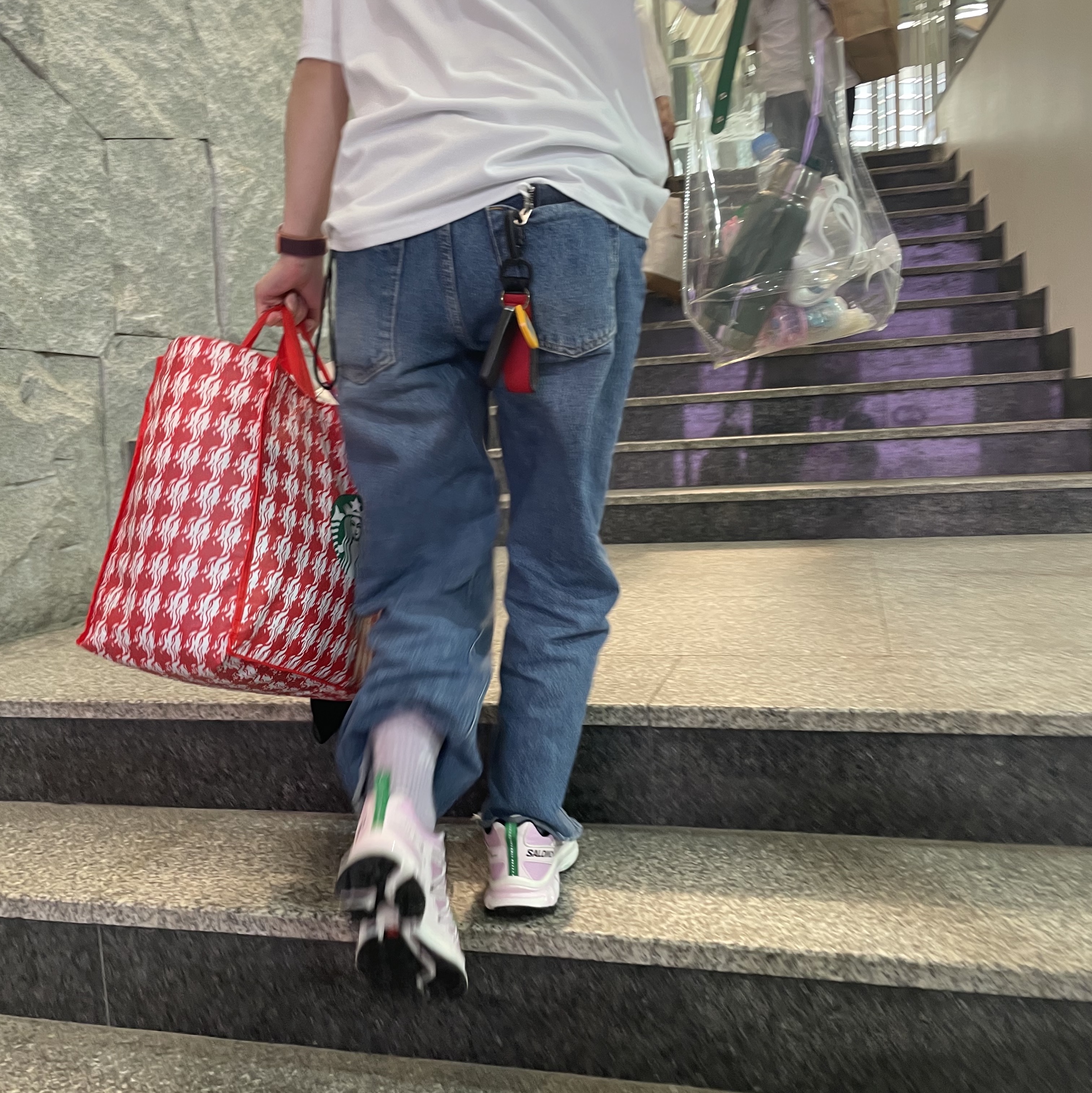Salomon x Sandy Liang XT-6 Expanse Cradle Pink 착용 스타일