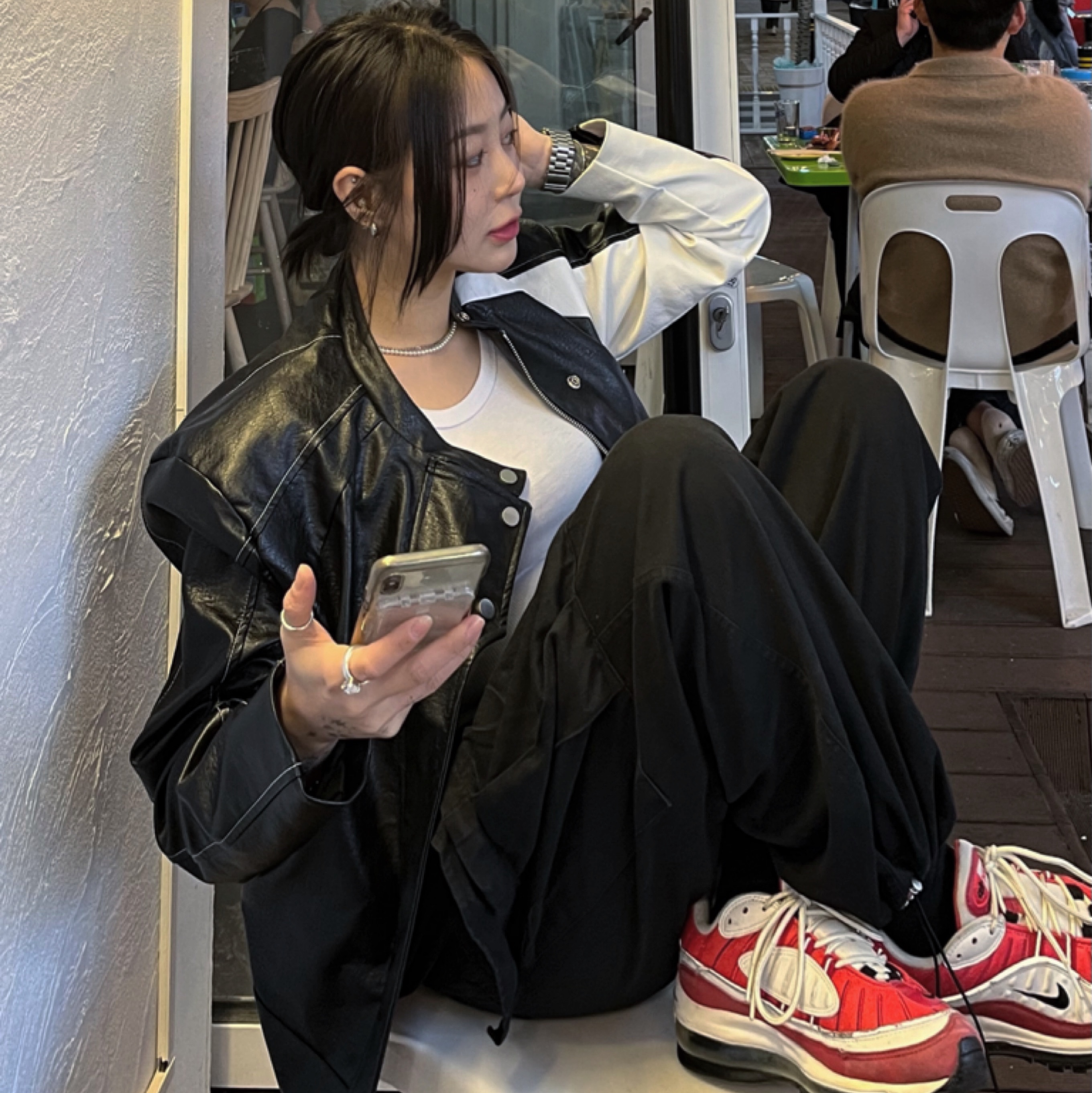 (W) Nike Air Max 98 Gym Red 착용 스타일
