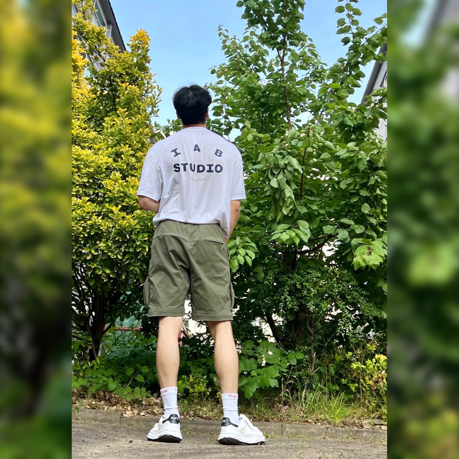 Supreme Hanes Crew Socks White (4 Pack) 착용 스타일