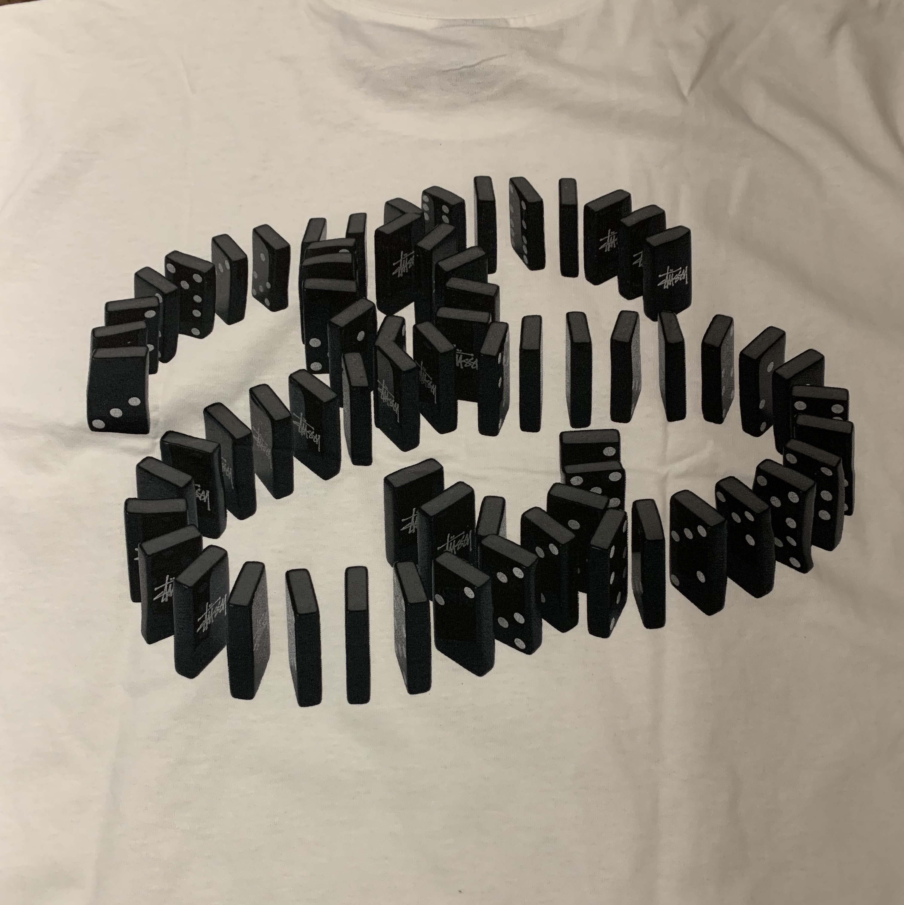 Stussy Dominoes T-Shirt White 착용 스타일