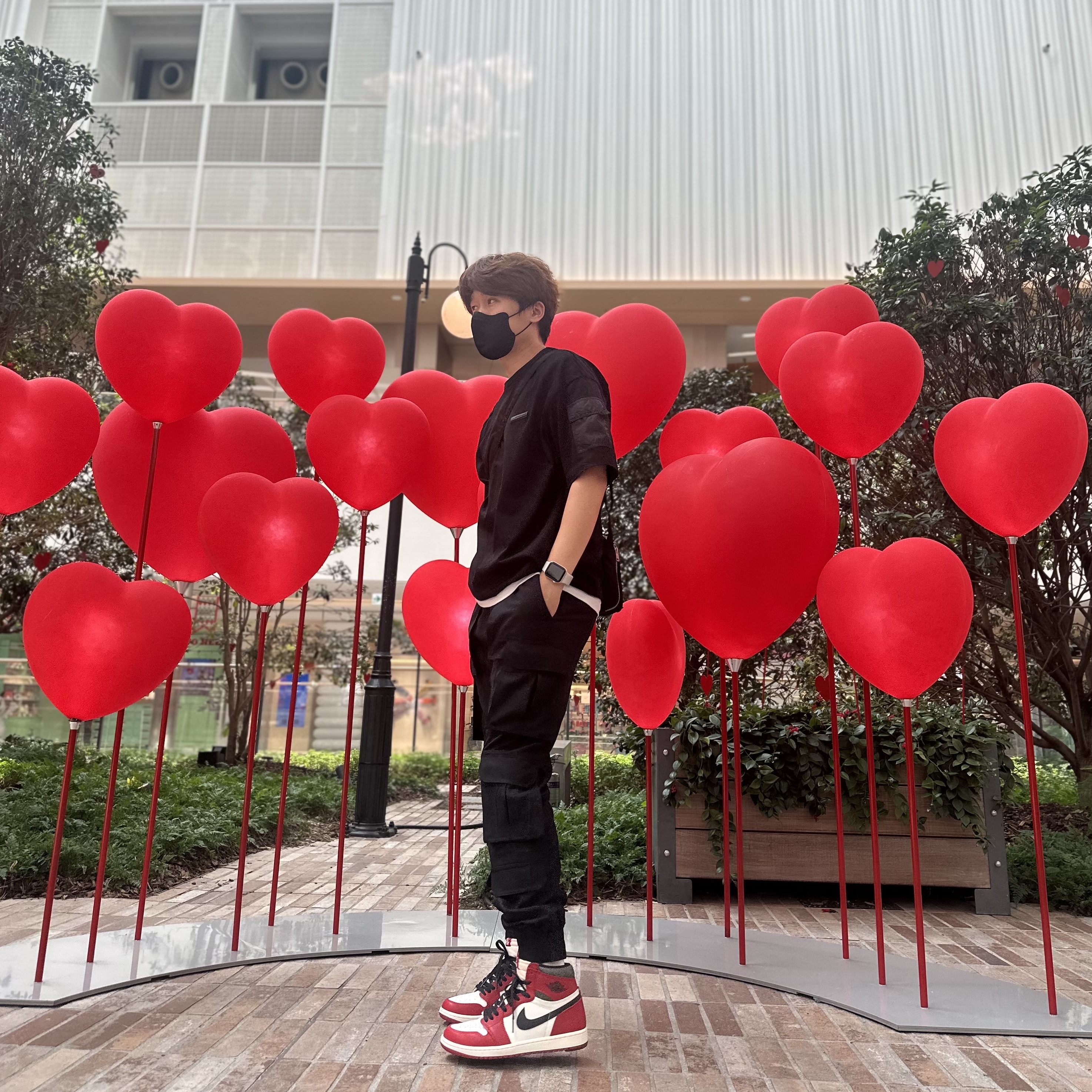 Jordan 1 Retro High OG Chicago 2022, Juun.J Waist String Multi Cargo Jogger Black - 22FW 착용 스타일