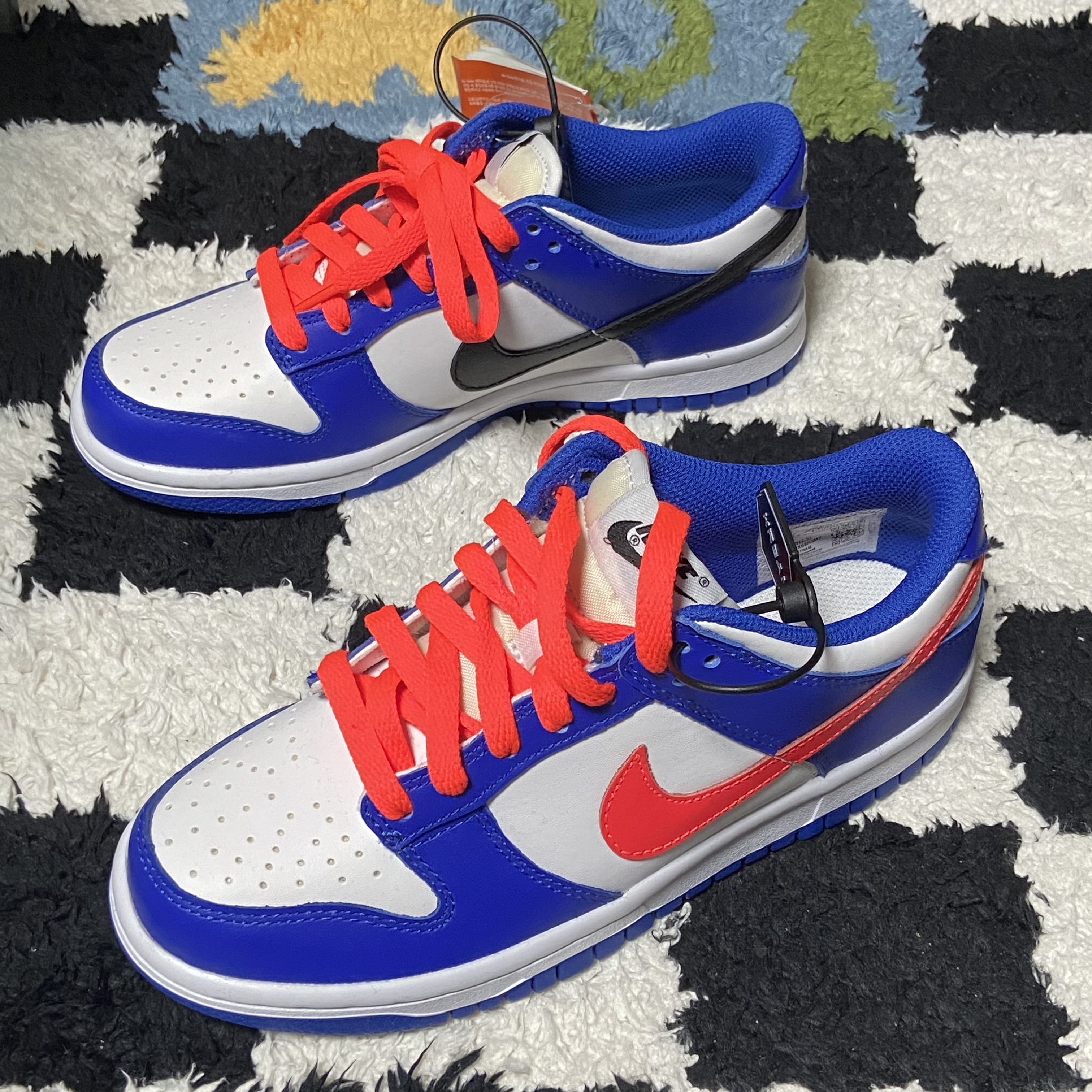 (GS) Nike Dunk Low Bright Crimson Game Royal 착용 스타일