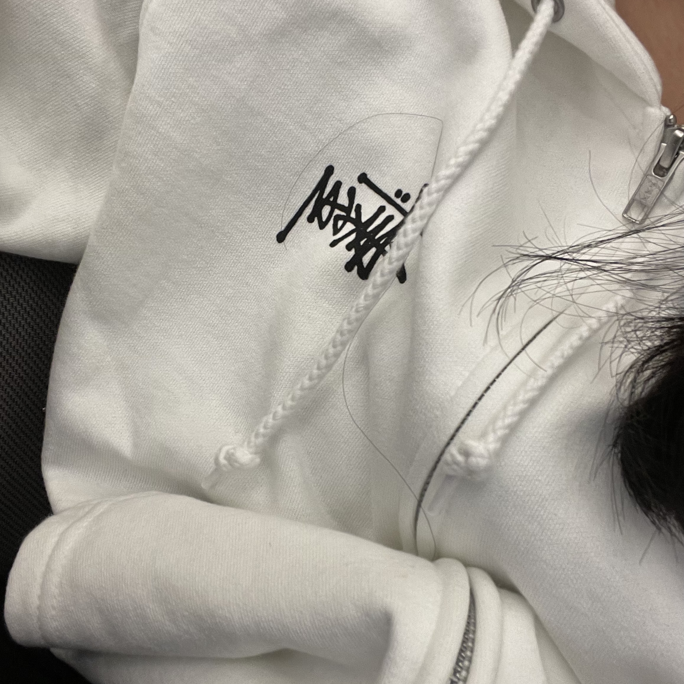 Stussy Basic Stussy Zip Hoodie White 2022 착용 스타일