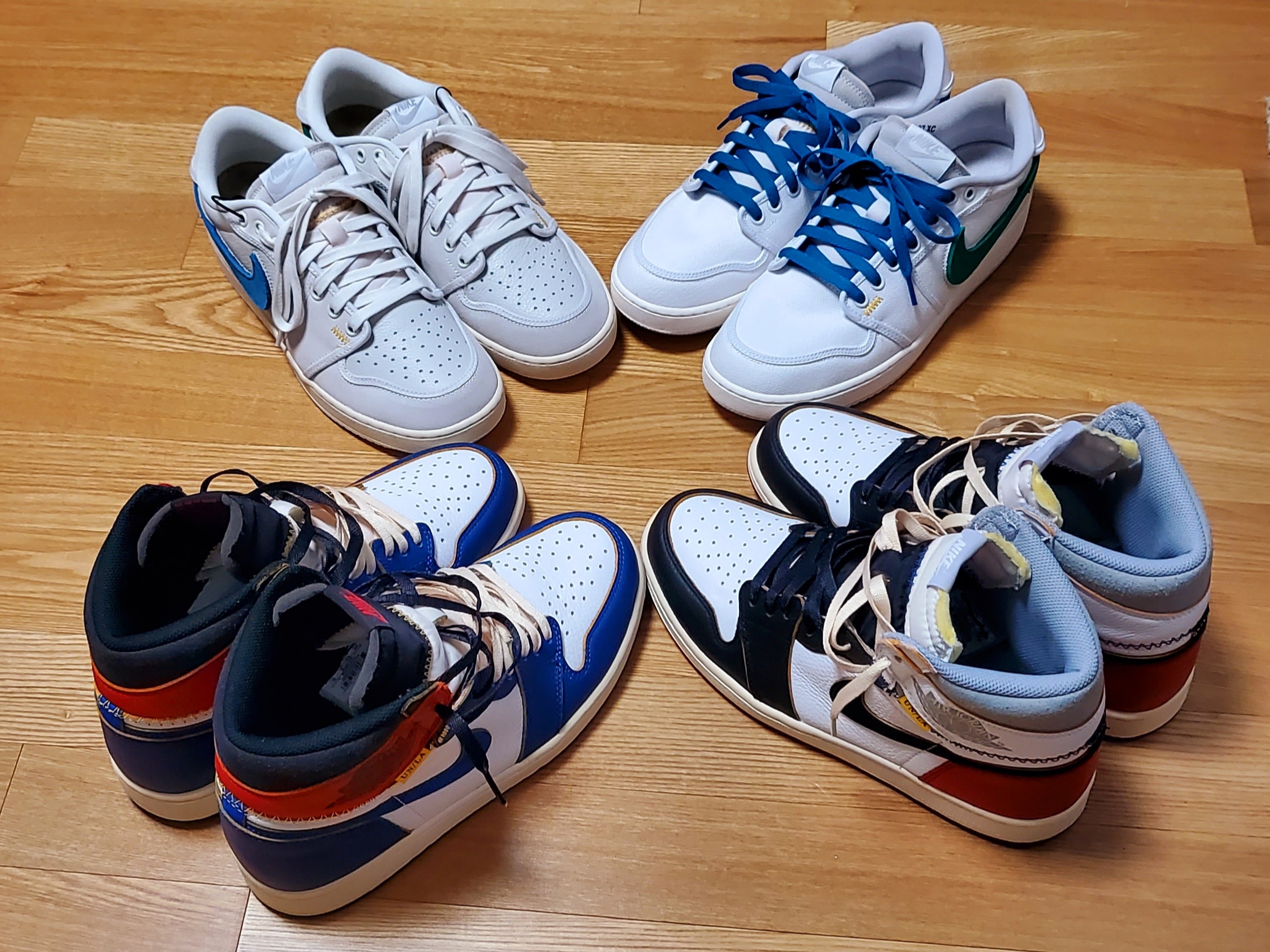 Jordan 1 x Union KO Low White, Jordan 1 x Union KO Low Sail Neutral Grey 착용 스타일 - 1
