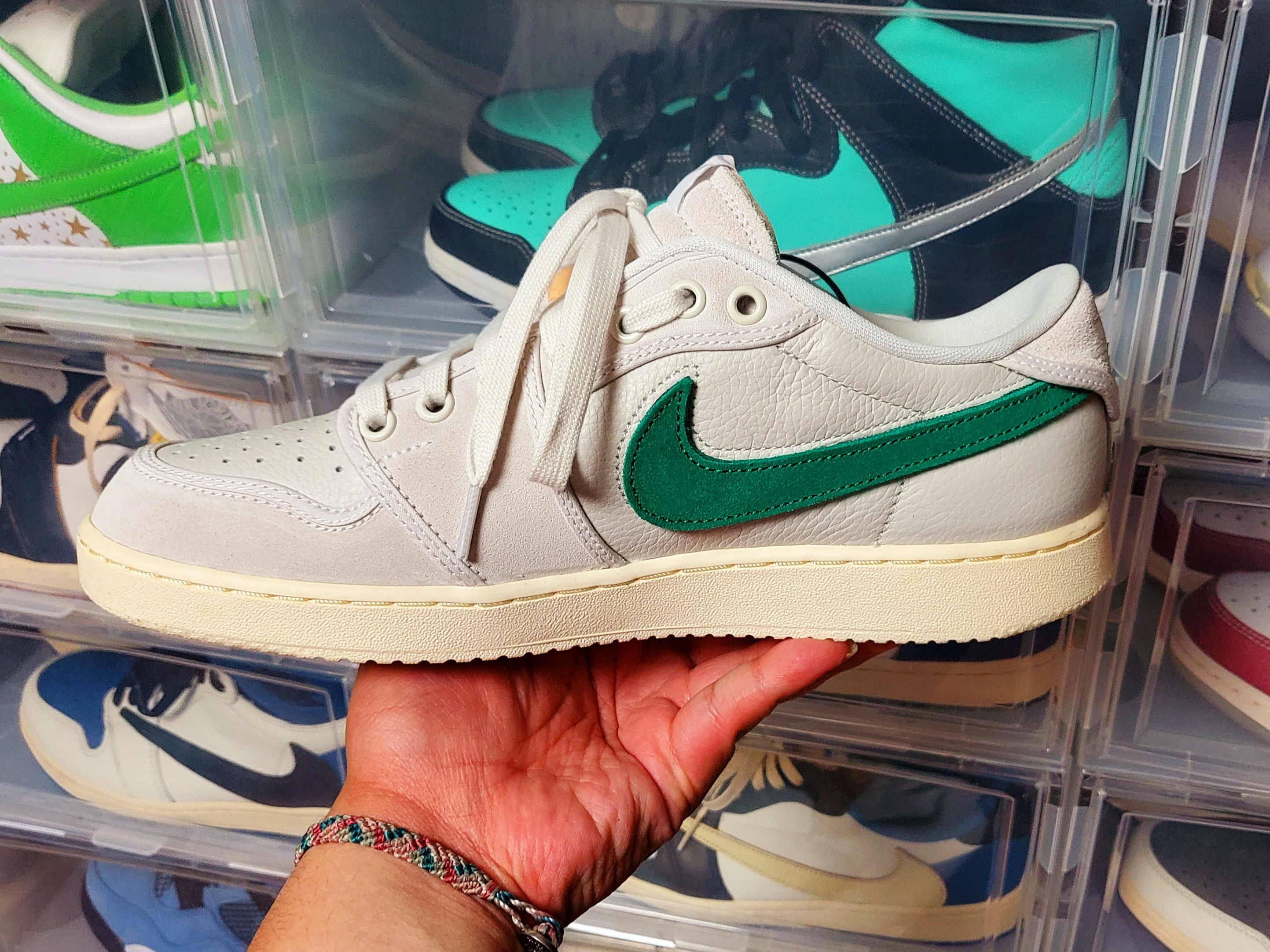 Jordan 1 x Union KO Low White, Jordan 1 x Union KO Low Sail Neutral Grey 착용 스타일 - 4