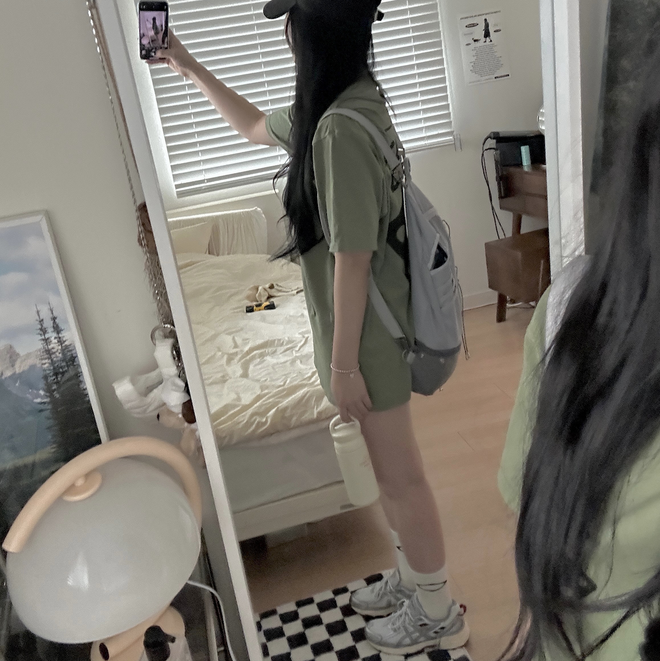 Stussy Dice Pigment Dyed T-Shirt Artichoke 2023, (W) Asics Gel-Venture 6 Glacier Grey Sheet Rock 착용 스타일