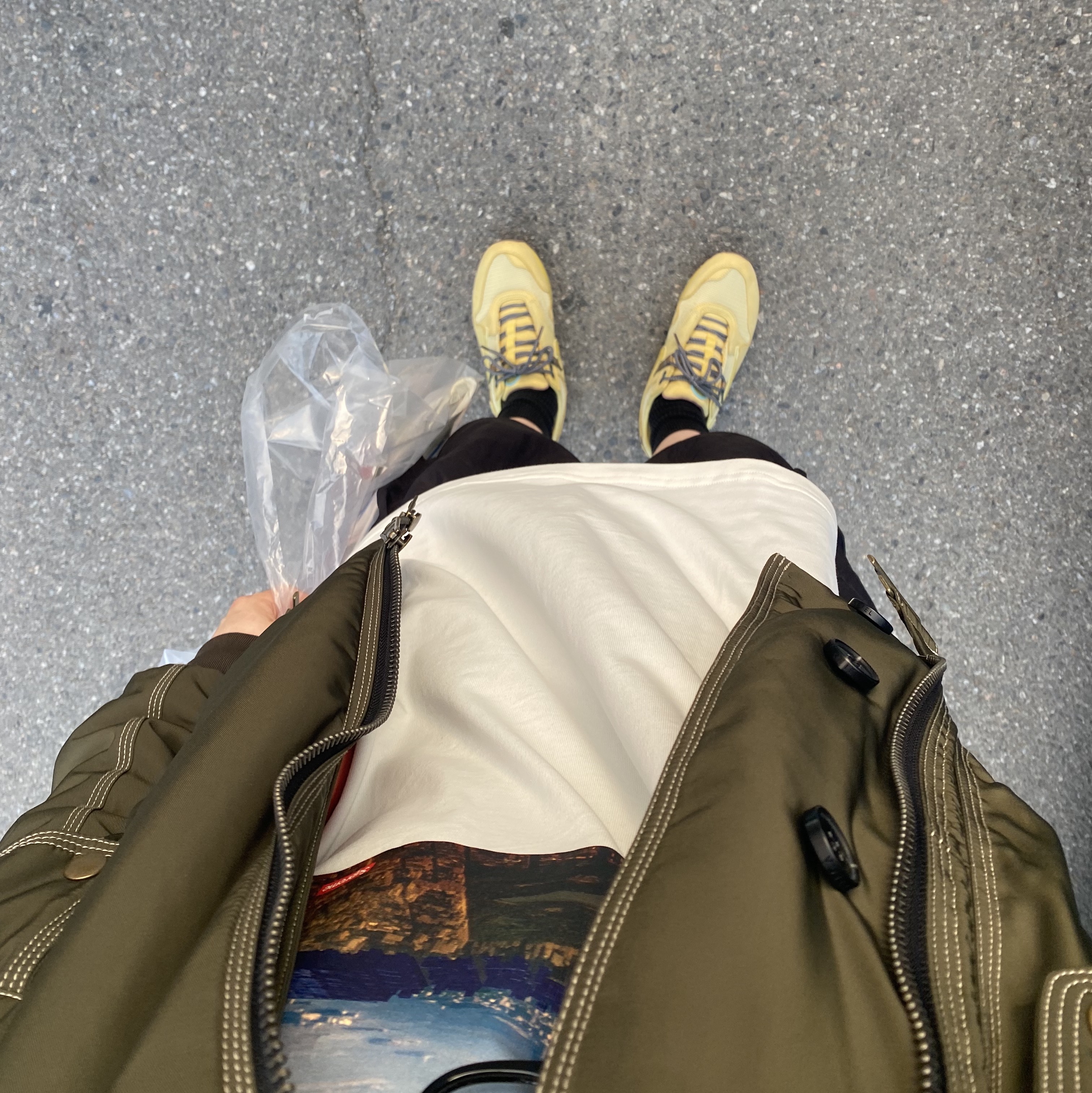 Nike x Travis Scott Air Max 1 Cact.us Gold, Supreme x Nike ACG Grid T-Shirt White - 22FW 착용 스타일