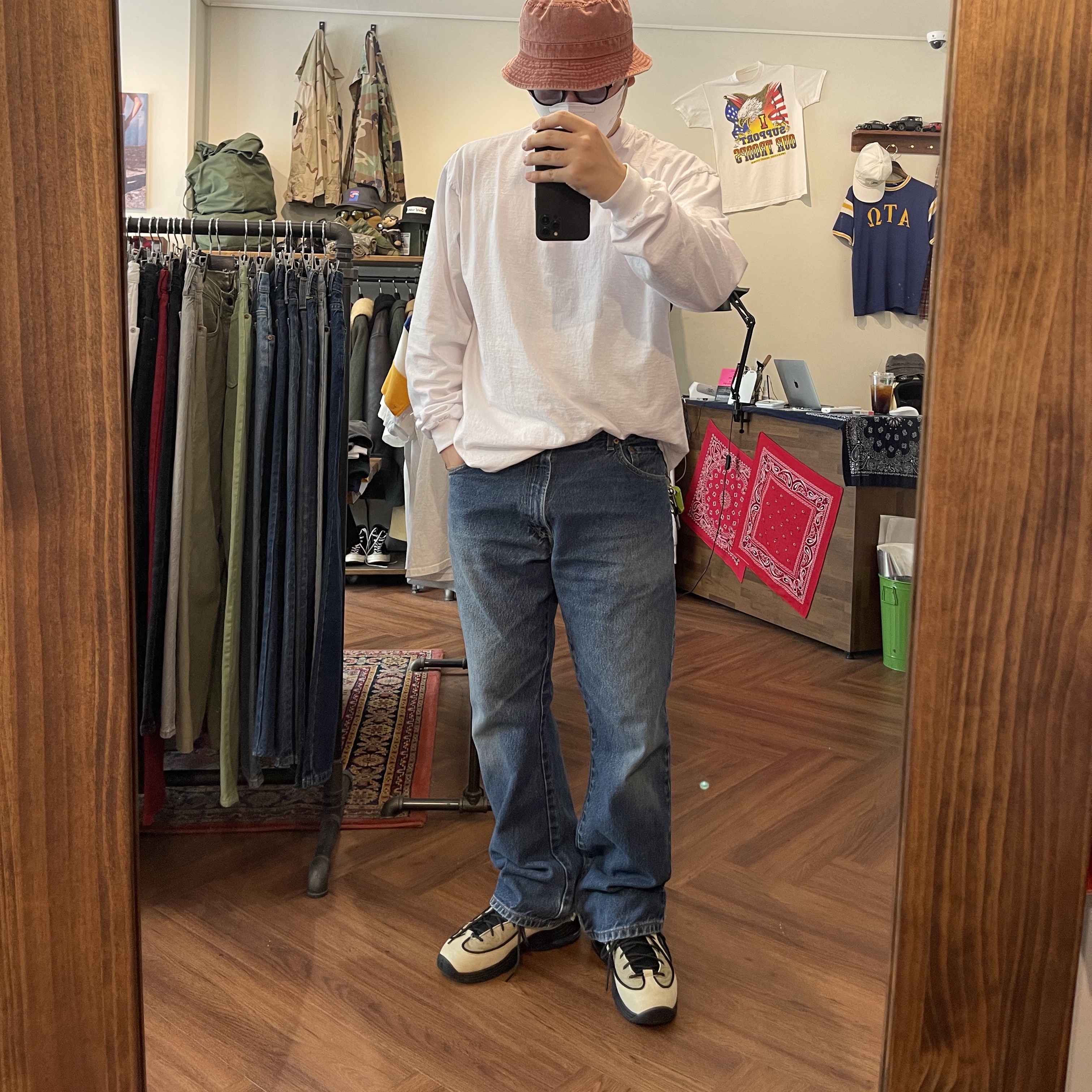 Nike x Stussy Air Penny II Rattan and Limestone 착용 스타일 - 2