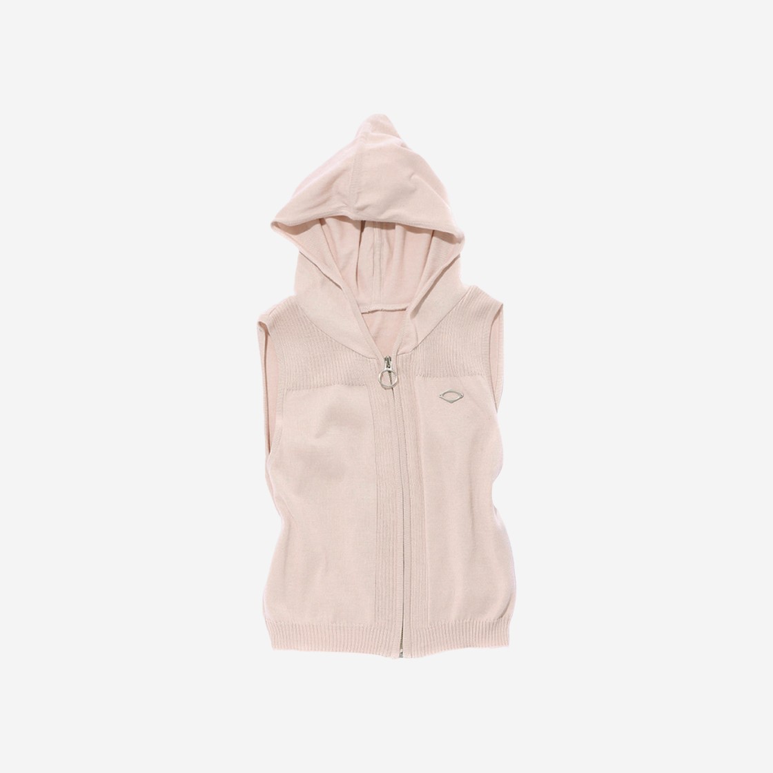 (W) Mischief Rhombus Hooded Knit Vest Beige 상세 이미지 1