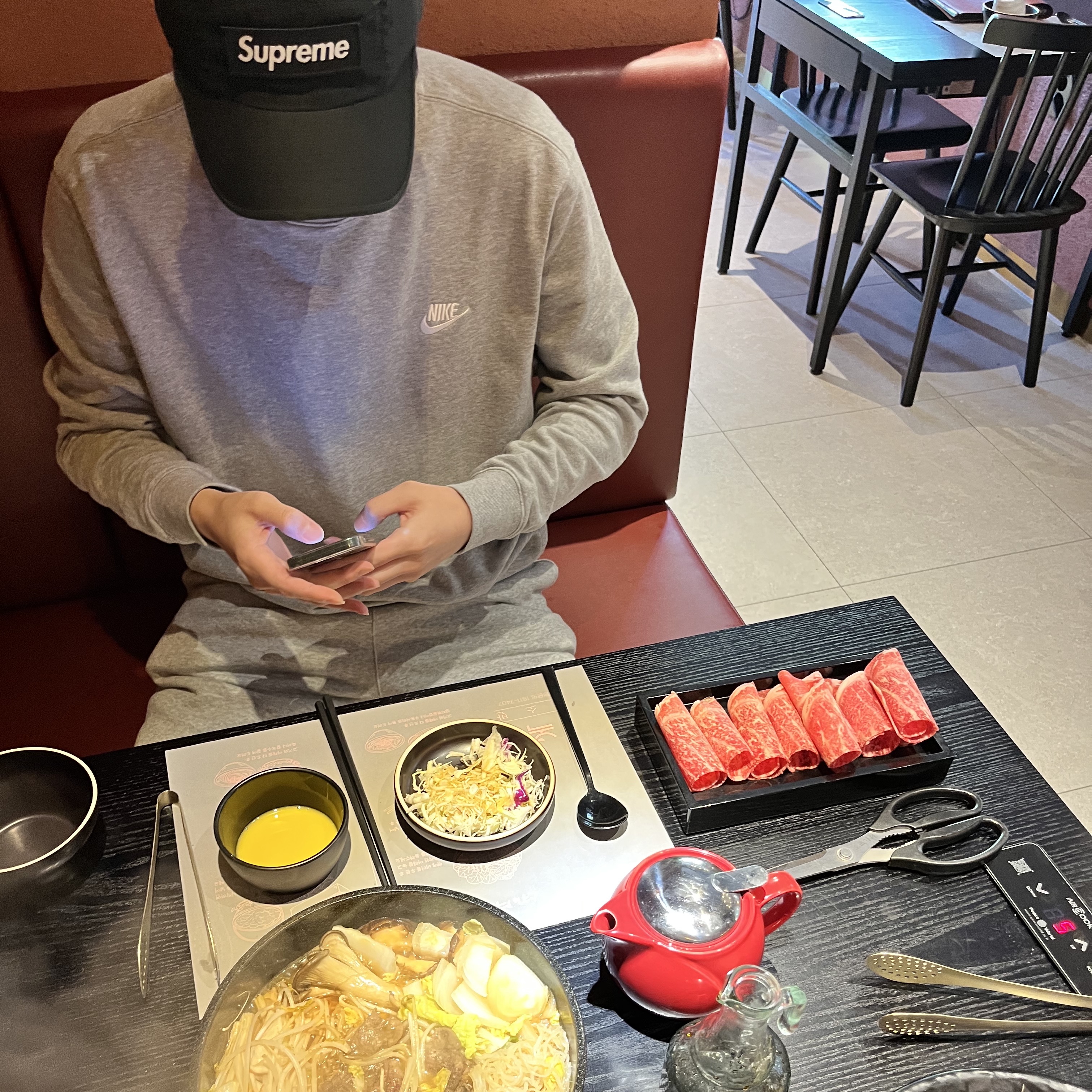 Supreme Military Camp Cap Black - 22SS 착용 스타일