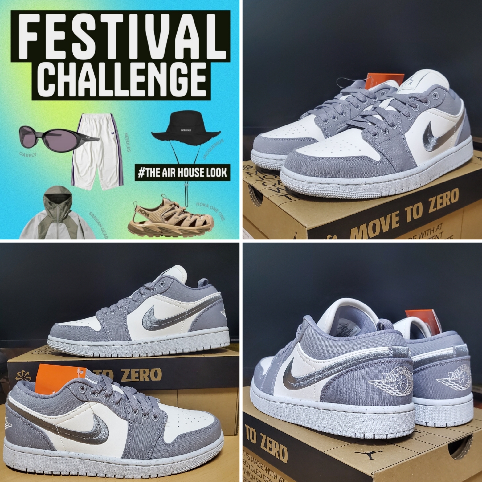 (W) Jordan 1 Low SE Light Steel Grey 착용 스타일