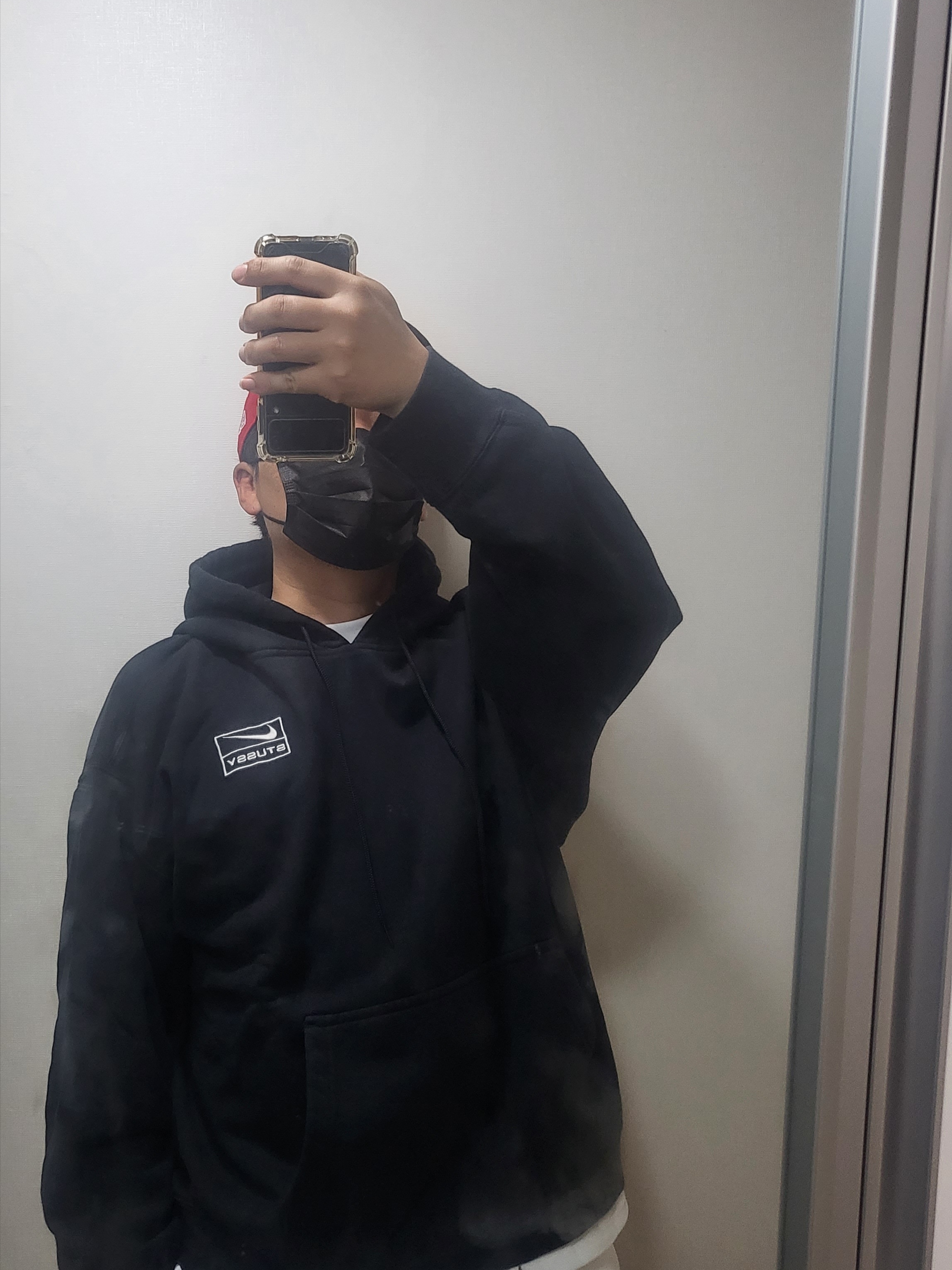 Nike x Stussy NRG RA Washed Pullover Hoodie Black (DN4028-010) 착용 스타일
