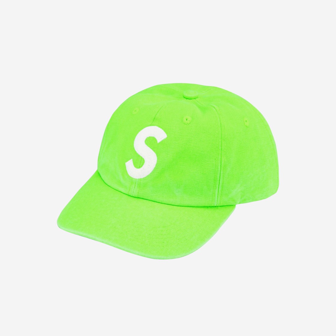 Supreme Pigment Canvas S Logo 6-Panel Lime - 23SS 상세 이미지 1