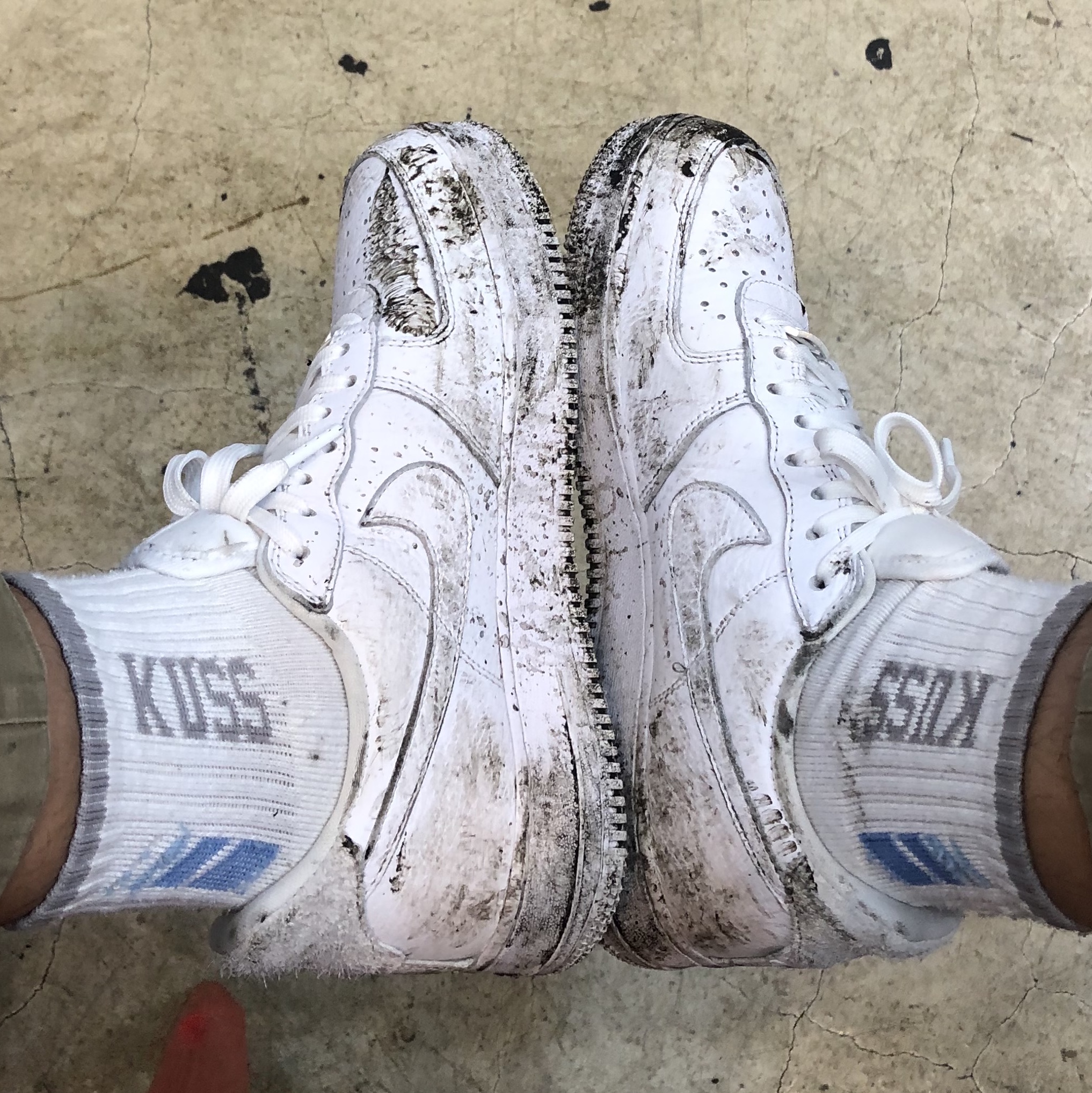 Nike Air Force 1 '07 Craft Vast Grey 착용 스타일 - 3