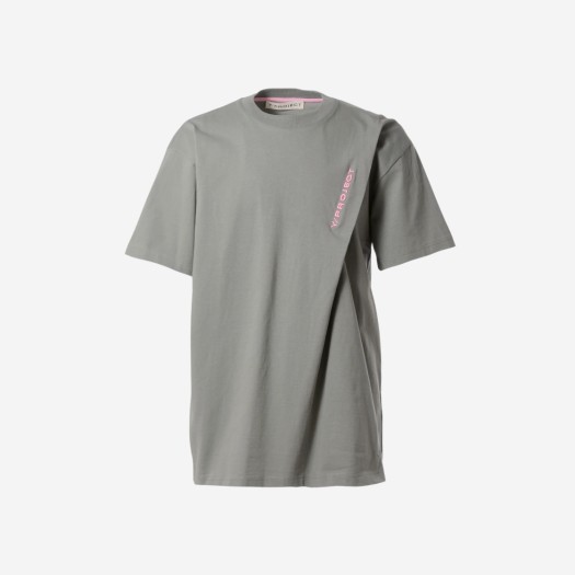 와이프로젝트 클래식 핀치드 로고 티셔츠 카키 - 23SS