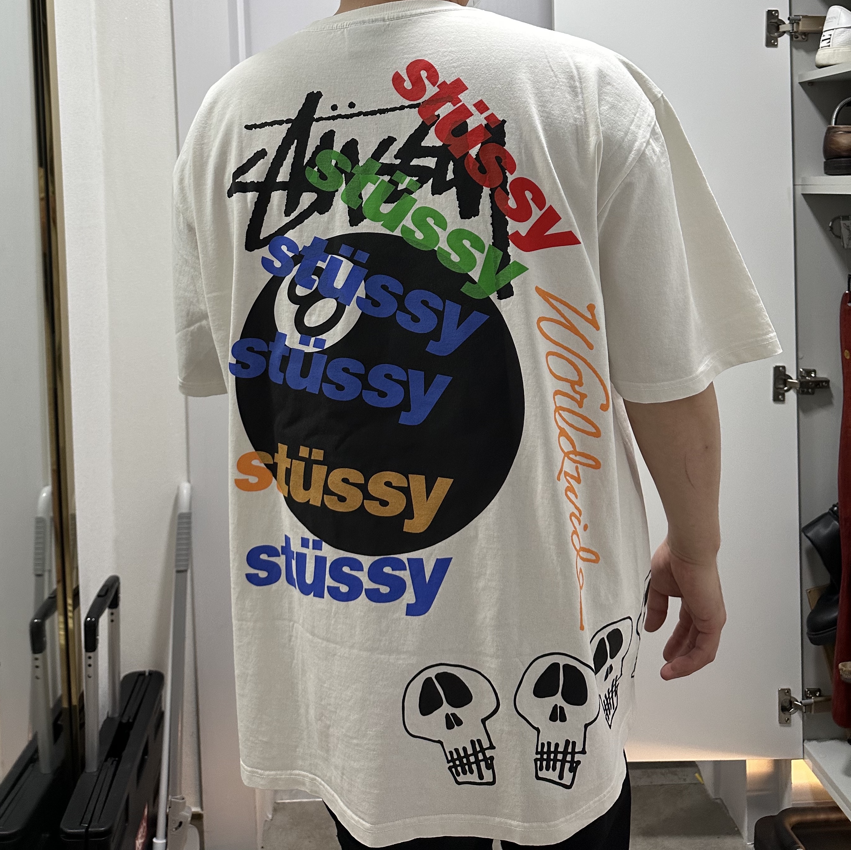 Stussy Test Strike Pigment Dyed T-Shirt Natural 착용 스타일 - 3