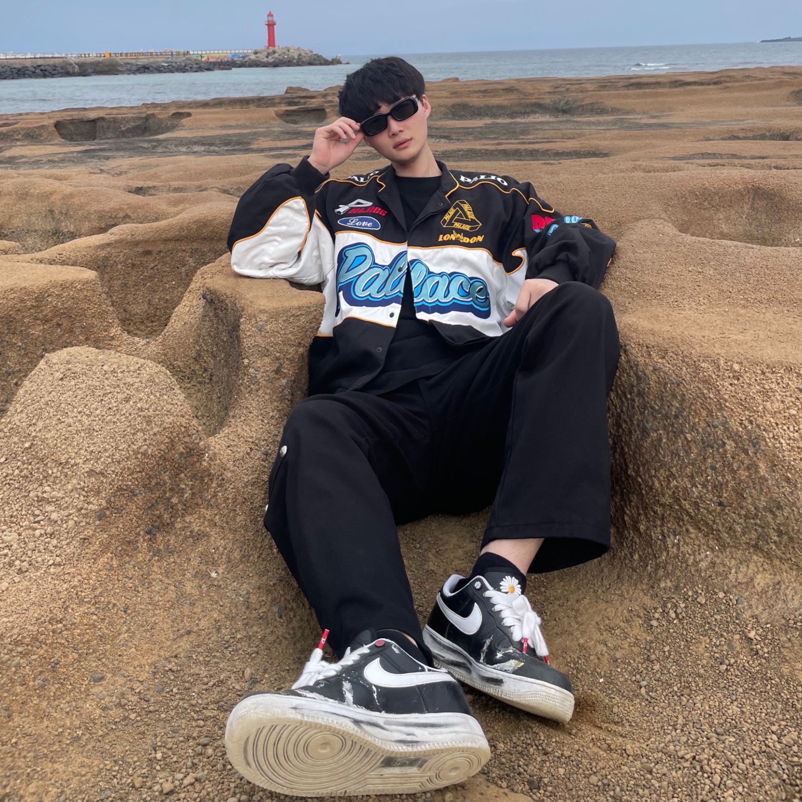 Palace Fast Cotton Jacket Black - 23SS, Nike x Peaceminusone Air Force 1 Low Para-Noise 착용 스타일 - 1