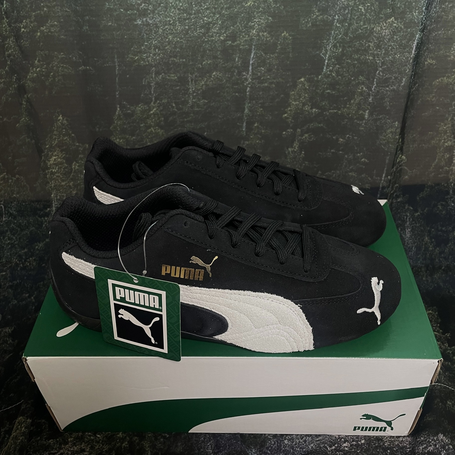 Puma Speedcat LS Black White 착용 스타일 - 2