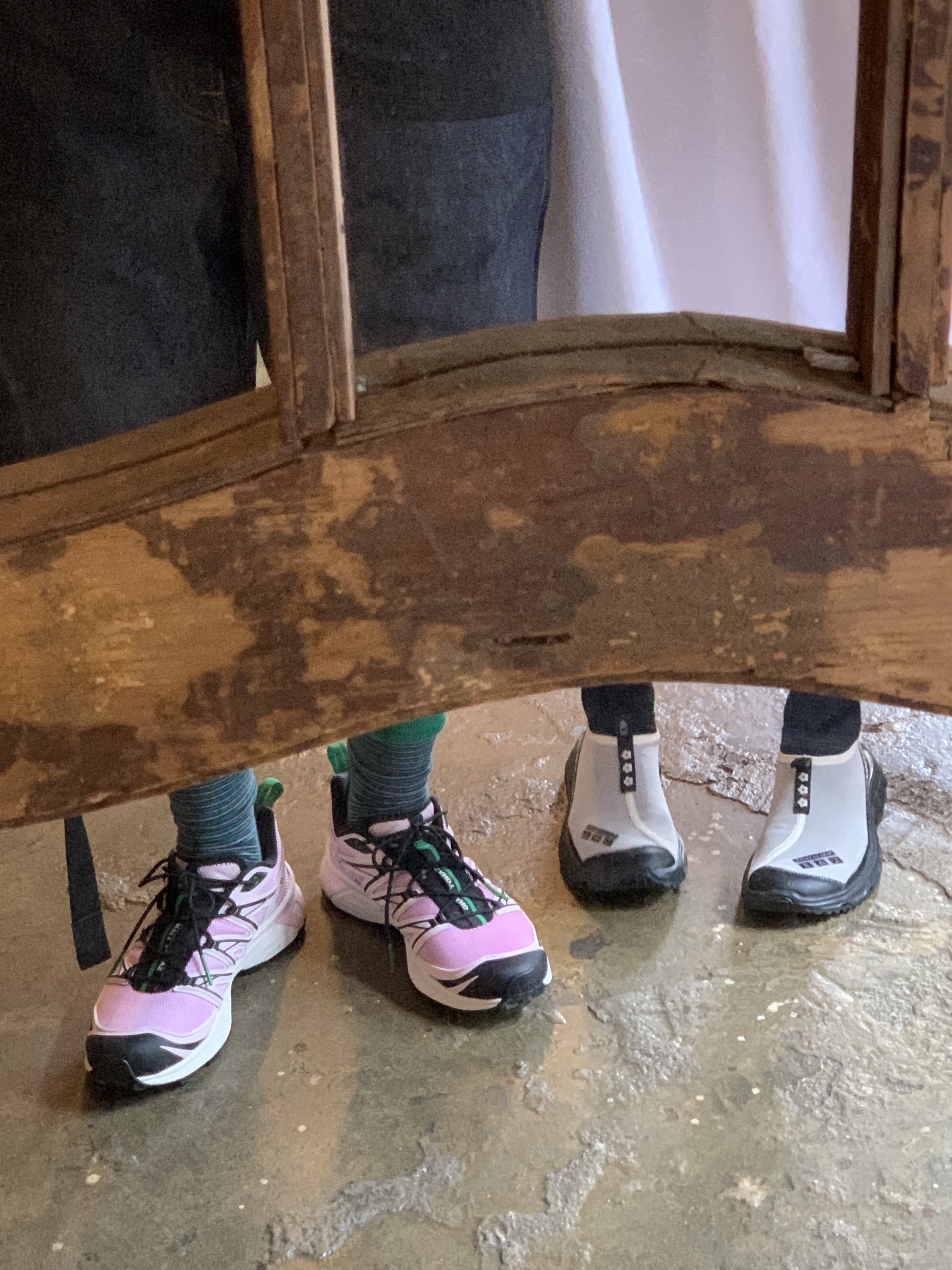 Salomon x Sandy Liang XT-6 Expanse Cradle Pink, Stussy Denim Big OL' Shorts Raw 착용 스타일 - 4