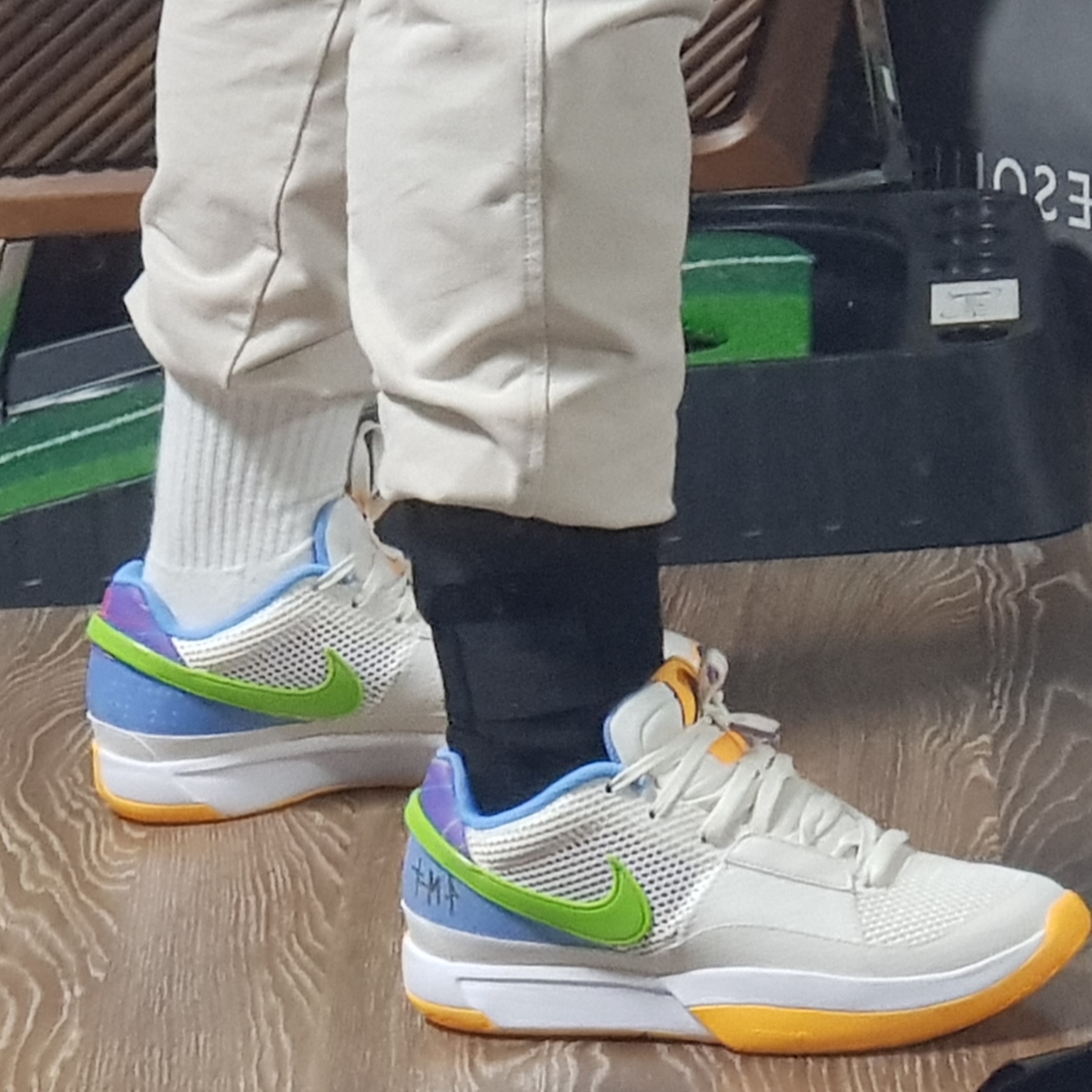 Nike Ja 1 EP Phantom Action Green 착용 스타일 - 1
