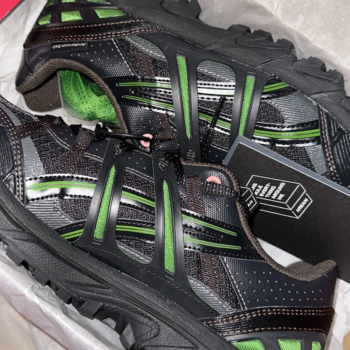 Asics x Andersson Bell Gel-Sonoma 15-50 Black Green 착용 스타일