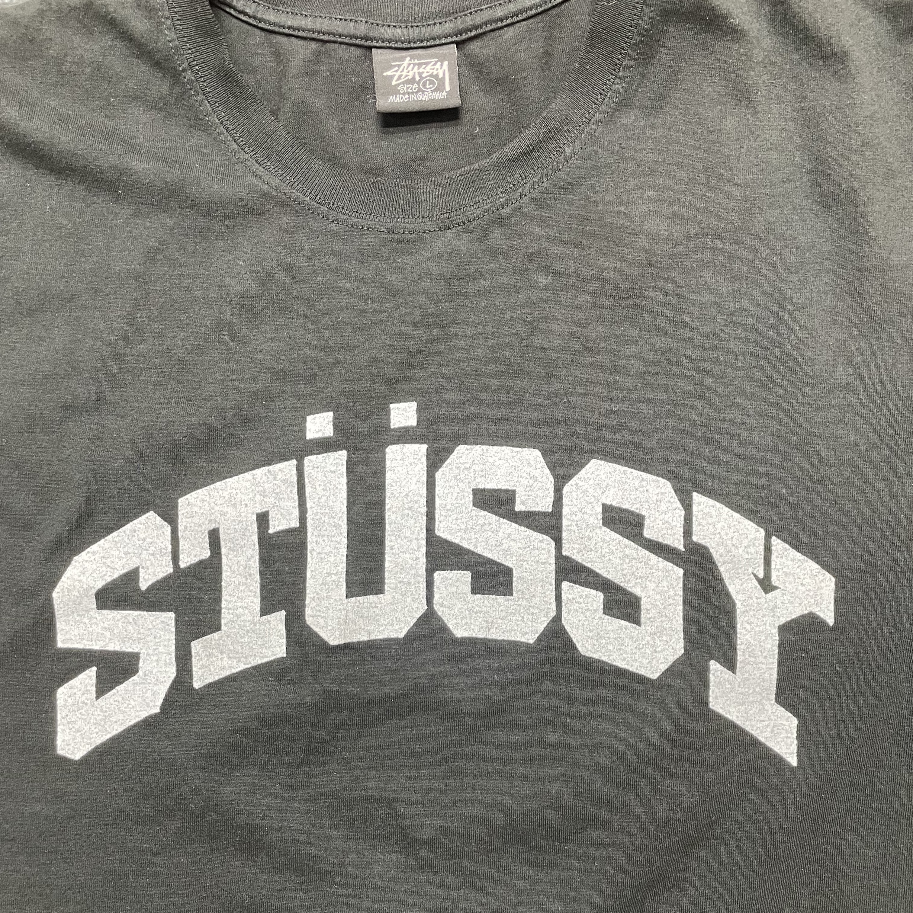 Stussy Block Sport Pigment Dyed T-Shirt Black 착용 스타일