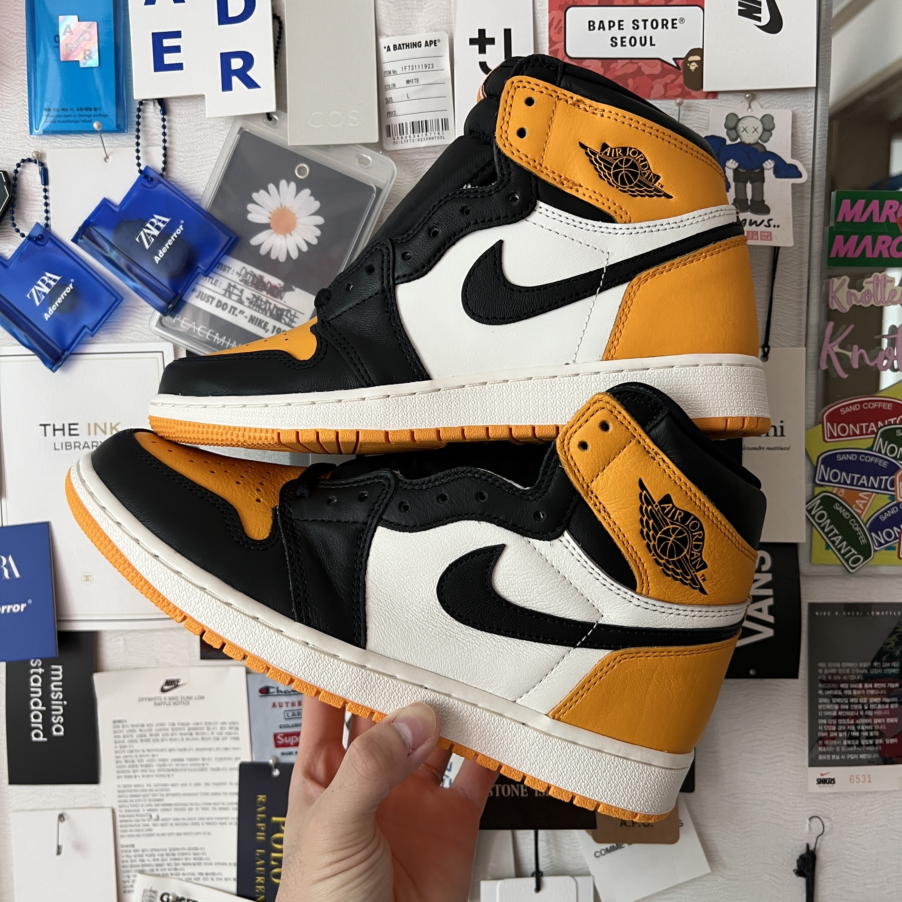 (GS) Jordan 1 Retro High OG Taxi, Jordan 1 Retro High OG Taxi 착용 스타일