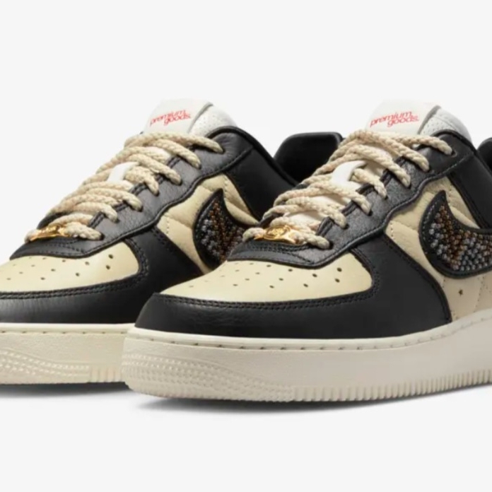 (W) Nike x Premium Goods Air Force 1 Low Black Sand 착용 스타일
