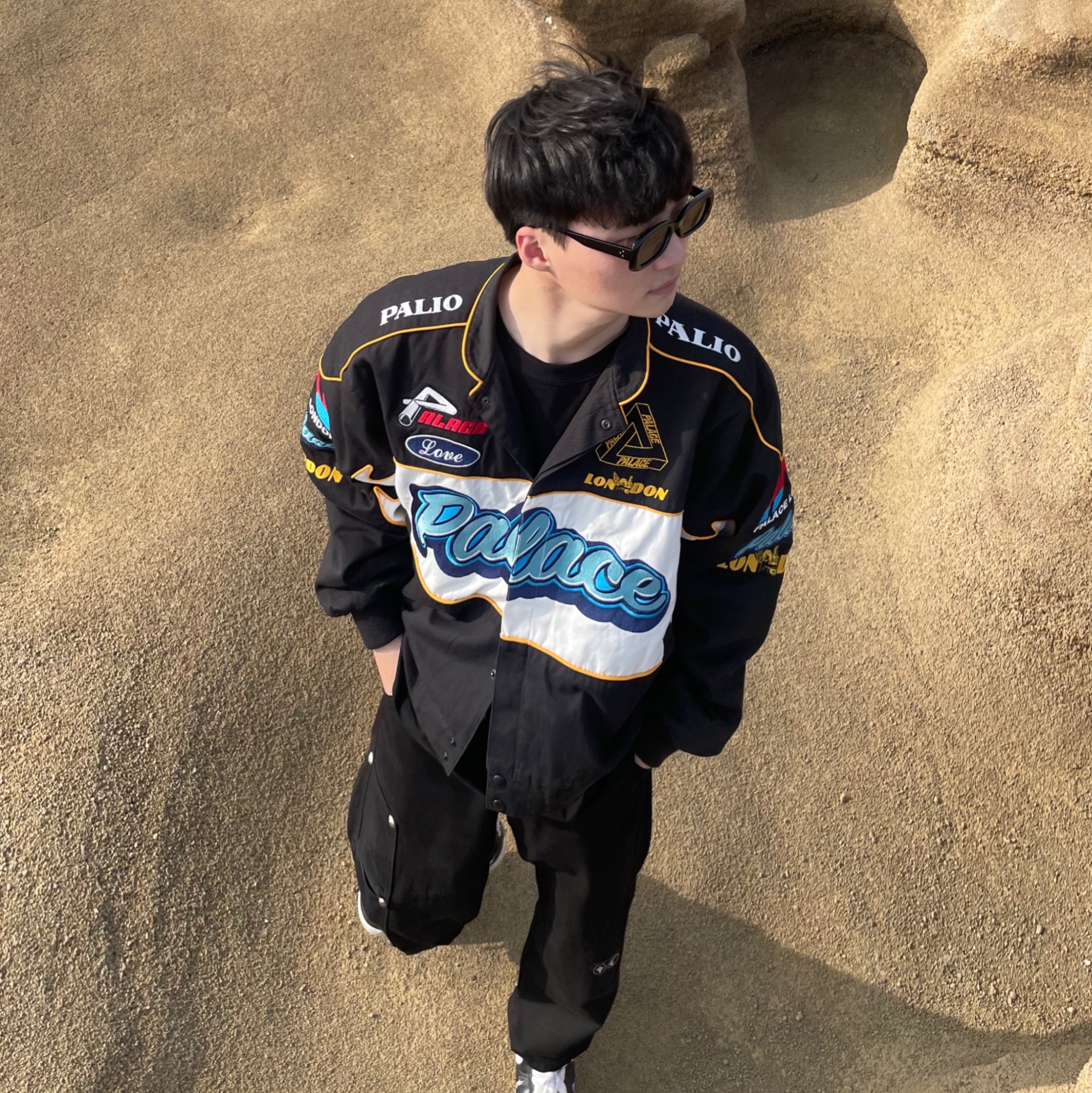 Palace Fast Cotton Jacket Black - 23SS, Nike x Peaceminusone Air Force 1 Low Para-Noise 착용 스타일 - 2