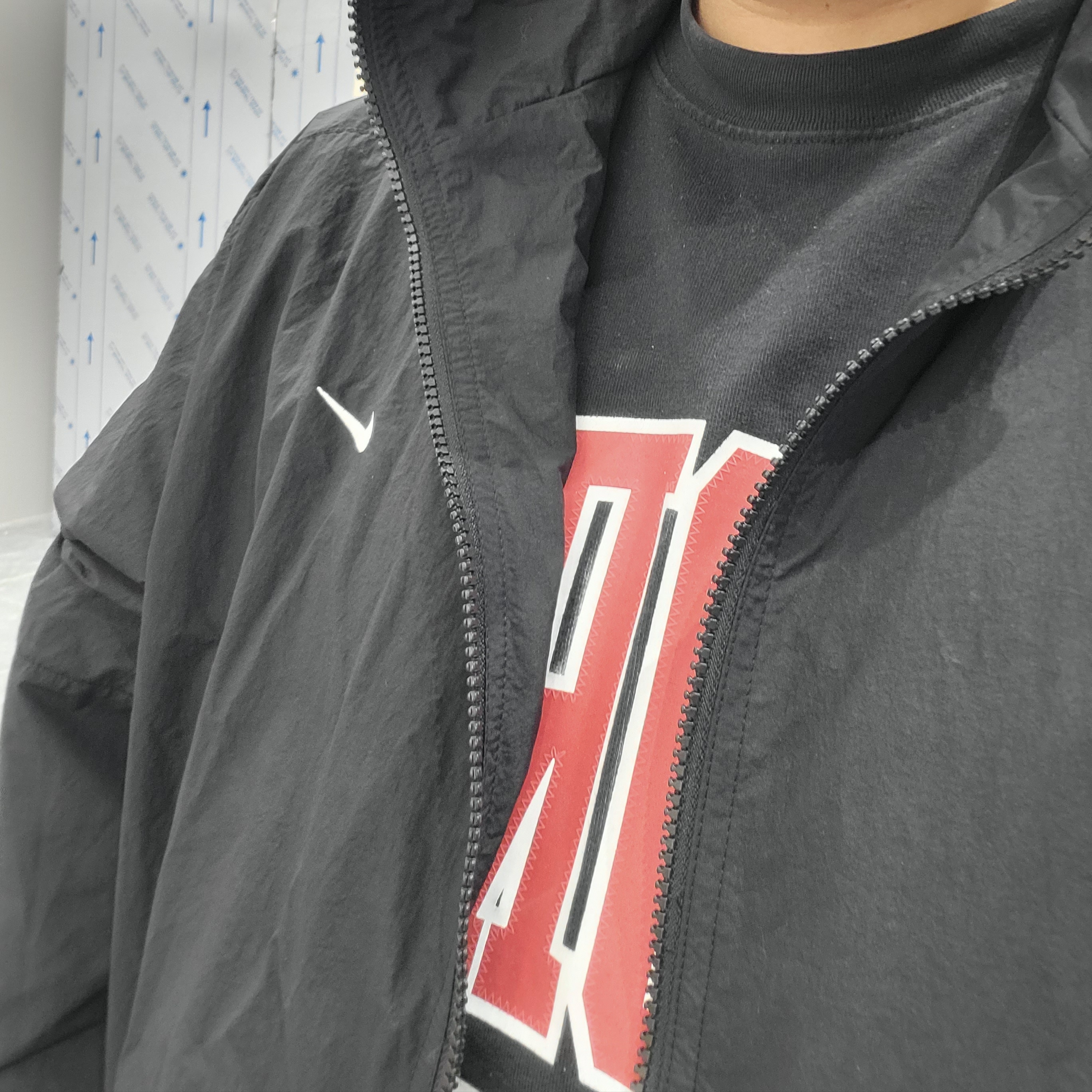 Nike NRG Solo Swoosh Woven Track Jacket Black - Asia 착용 스타일