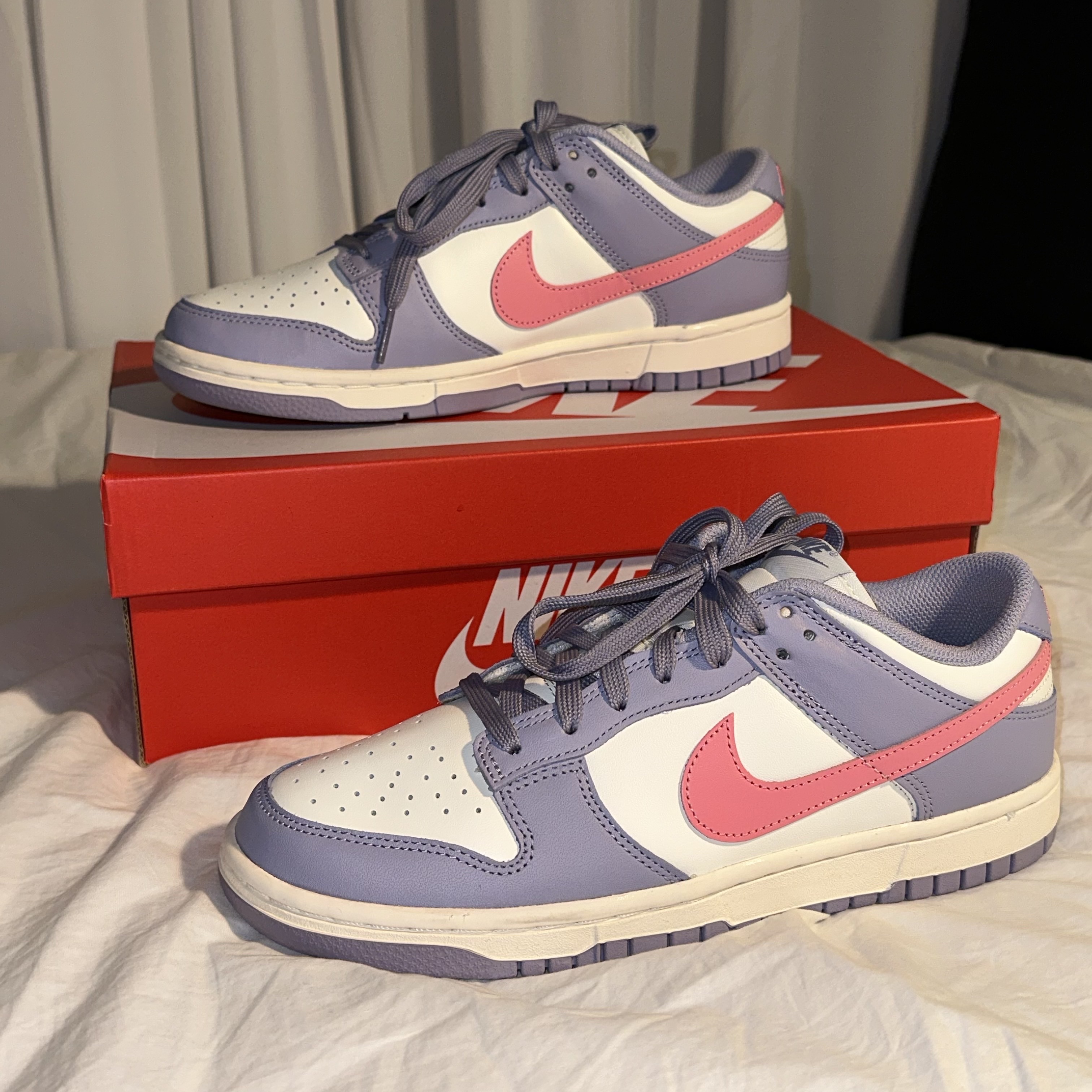 (W) Nike Dunk Low Indigo Haze Coral Chalk 착용 스타일