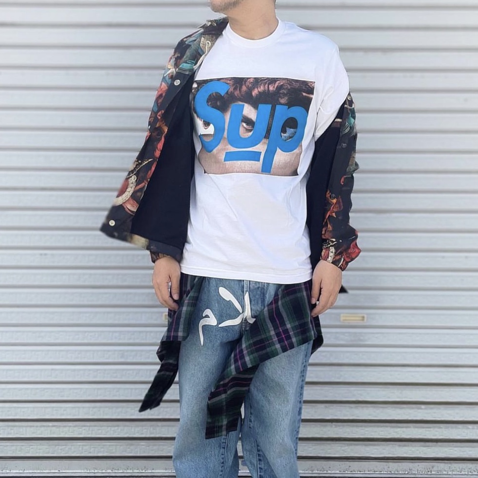 Supreme x Undercover Face T-Shirt White - 23SS 착용 스타일