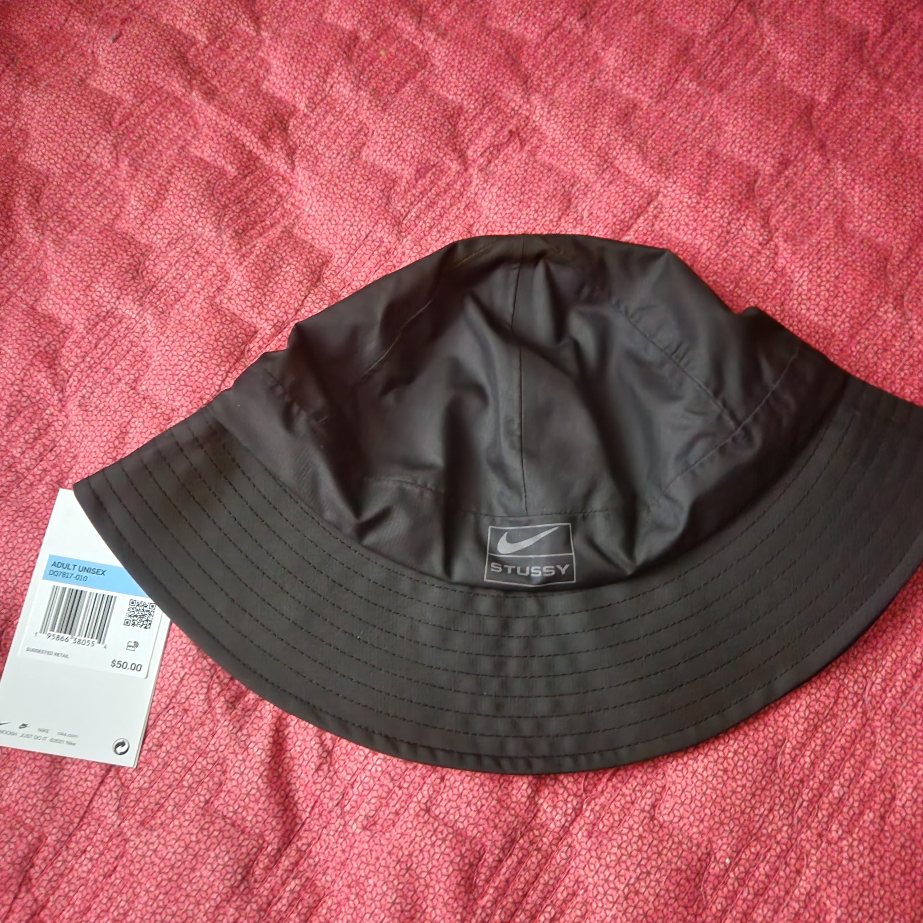 Nike x Stussy NRG FL Storm-Fit Bucket Hat Black 착용 스타일