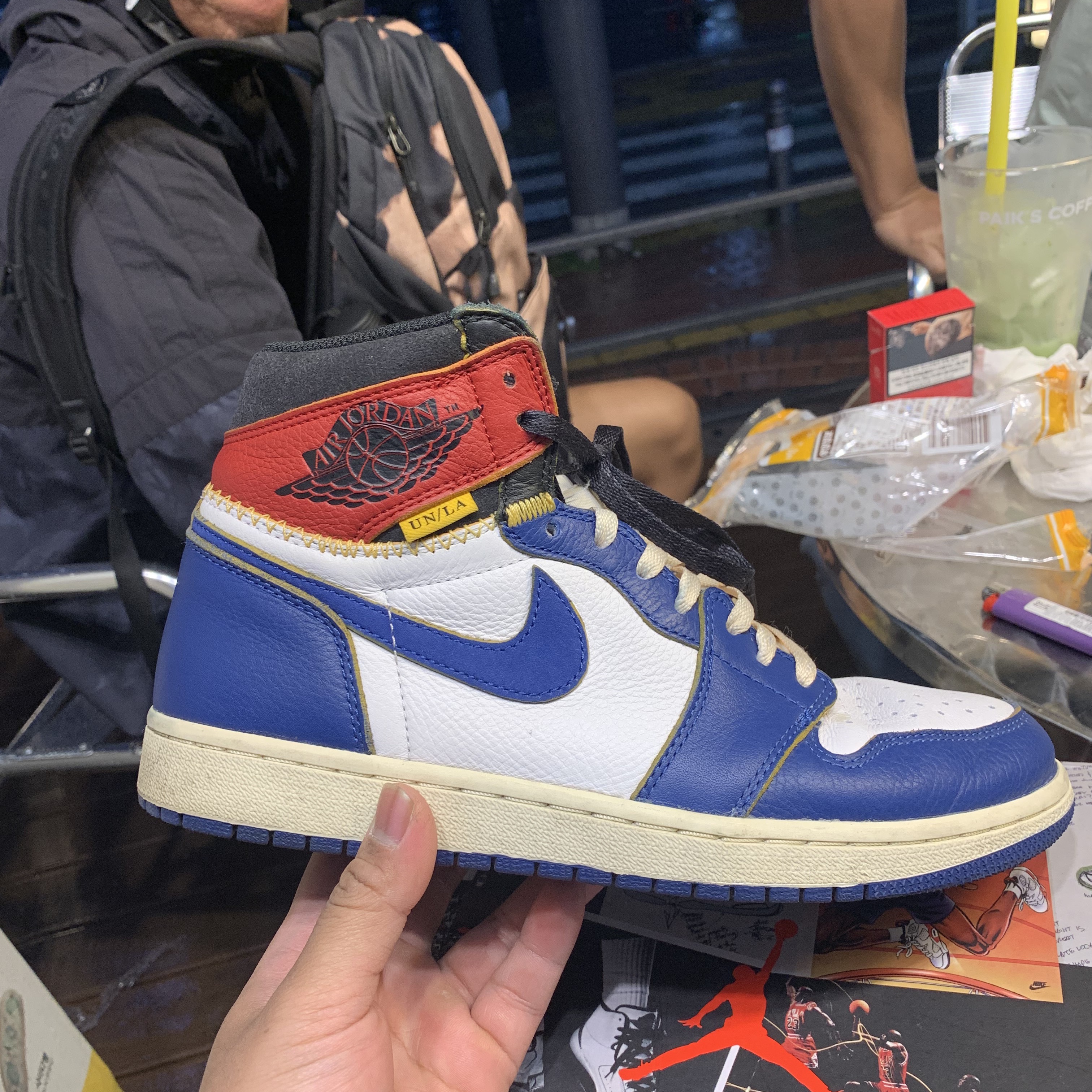 Jordan 1 x Union Retro High Blue Toe 착용 스타일