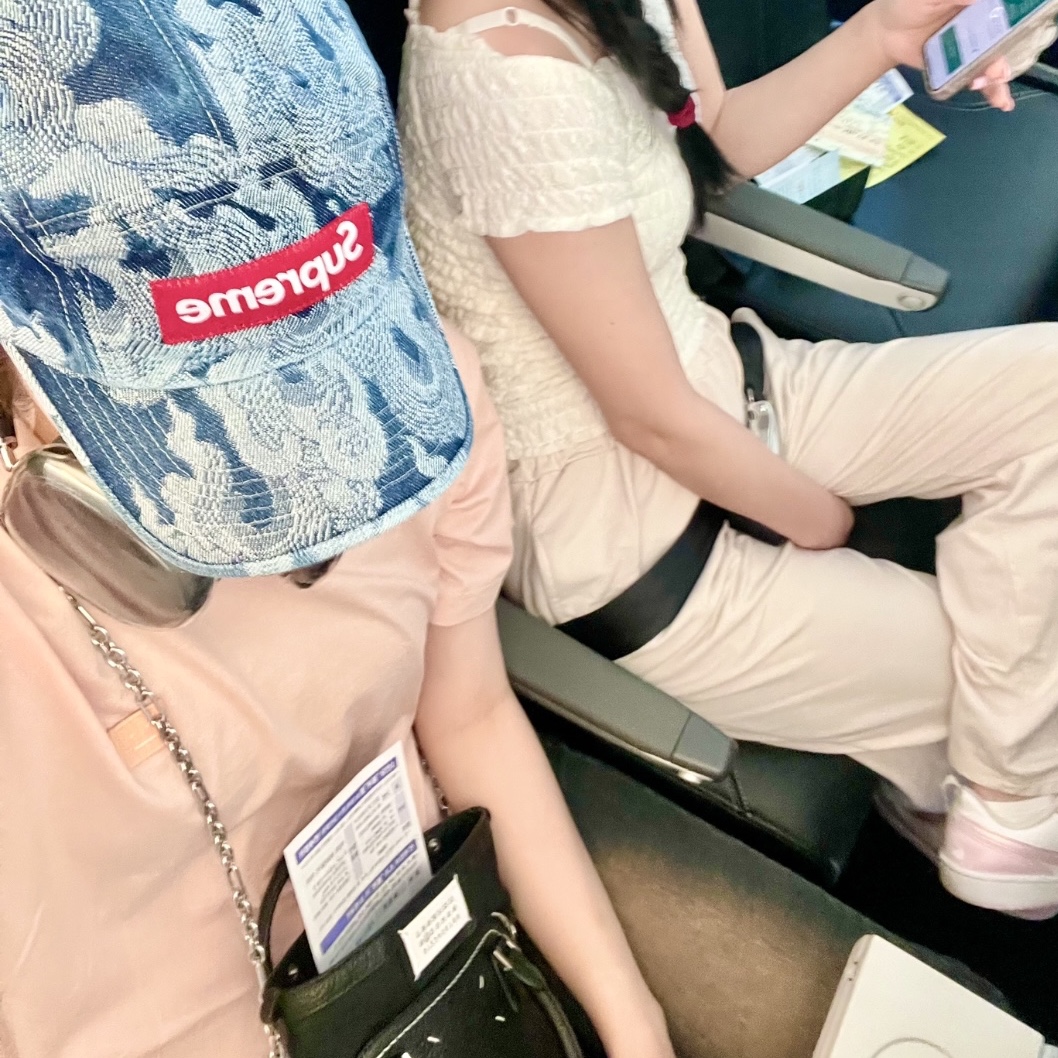 Supreme Flames Jacquard Denim Camp Cap Washed Indigo - 23SS 착용 스타일 - 2
