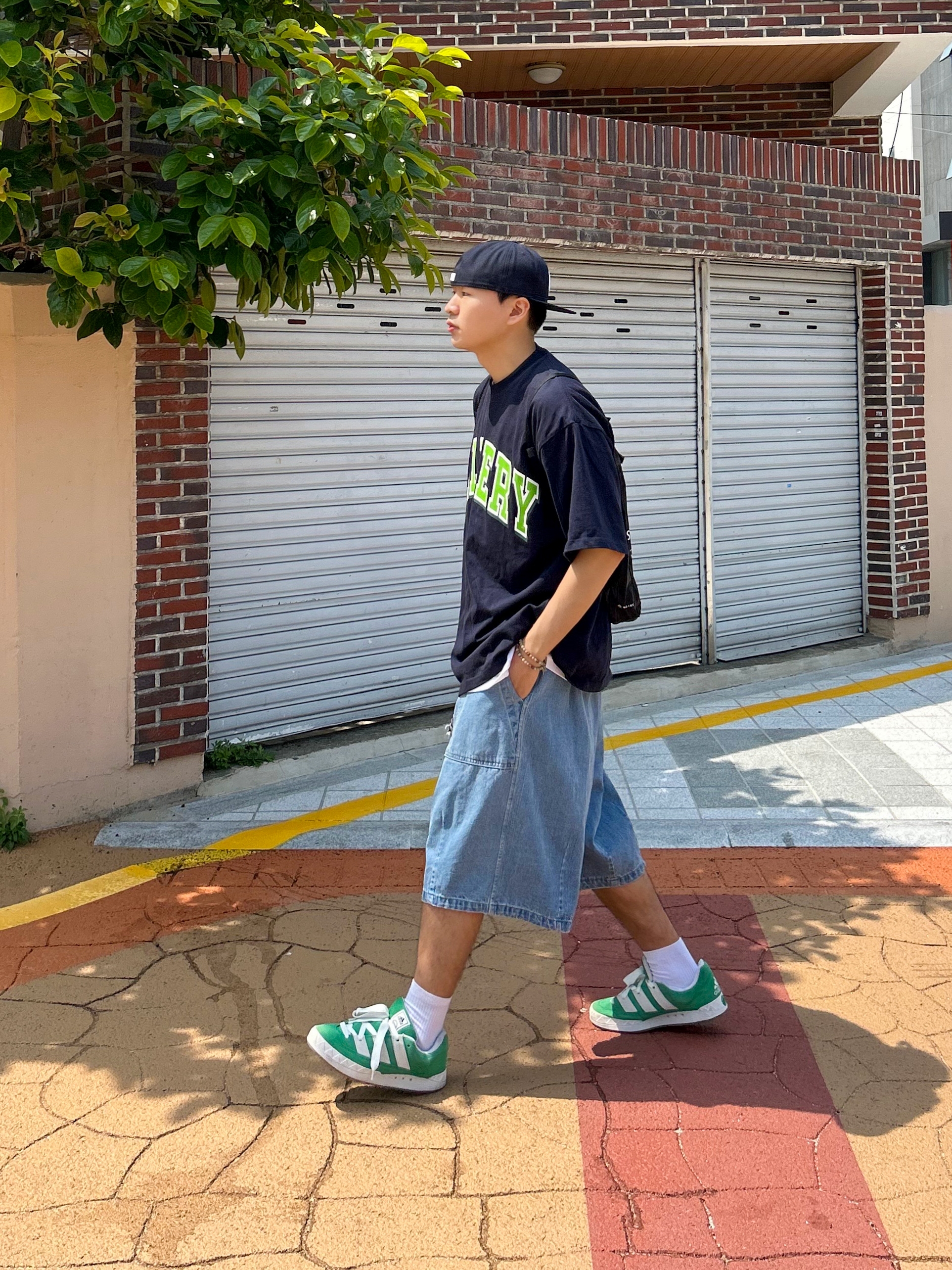 Adidas Adimatic Green 착용 스타일 - 5