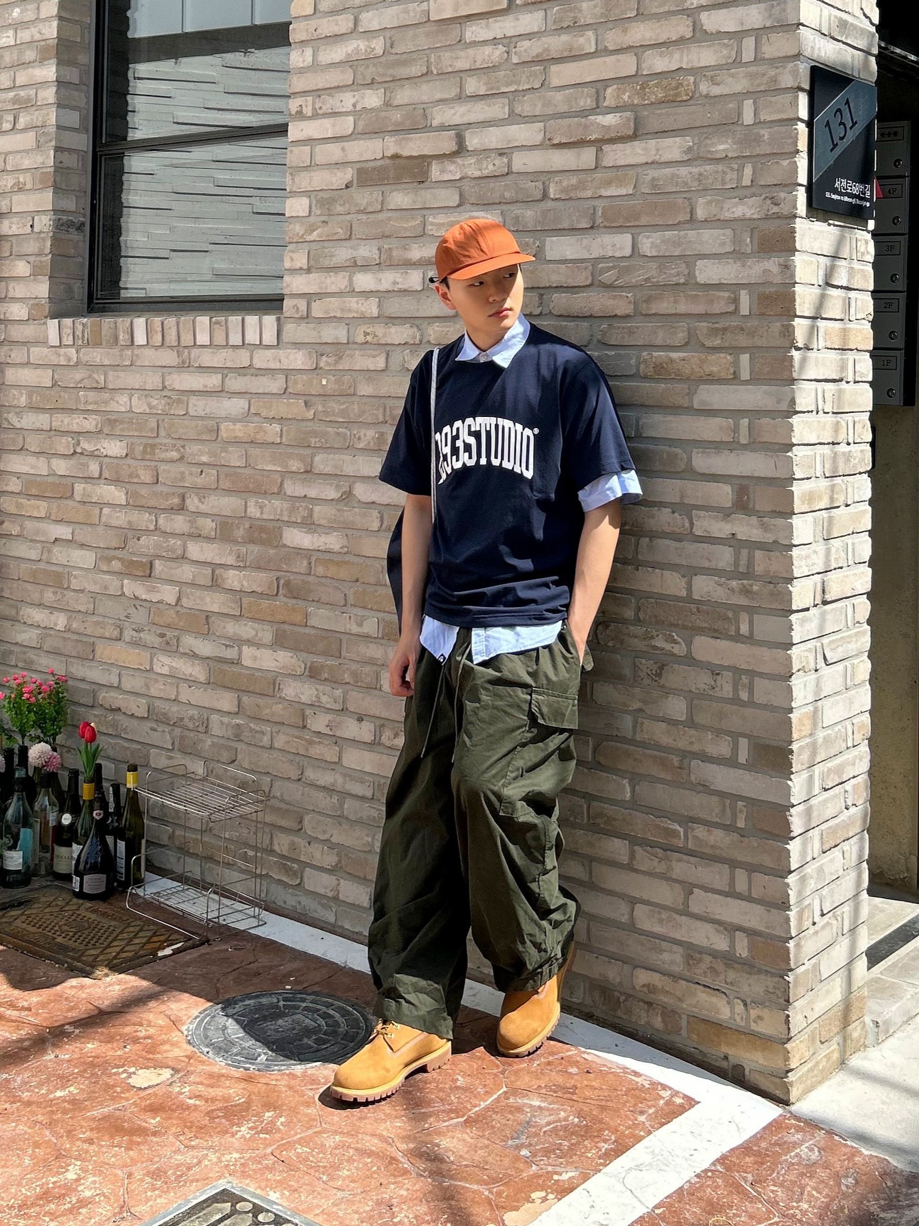 Timberland x Comme des Garcons Shirt x Supreme 6 Inch Boot Wheat - Medium 착용 스타일 - 4