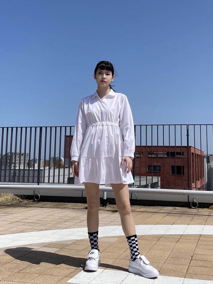 나이키 x 피스마이너스원 퀀도1 화이트 착용 스타일 - 1
