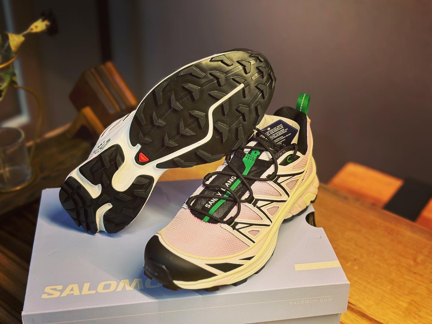 Salomon x Sandy Liang XT-6 Expanse Cradle Pink 착용 스타일 - 3