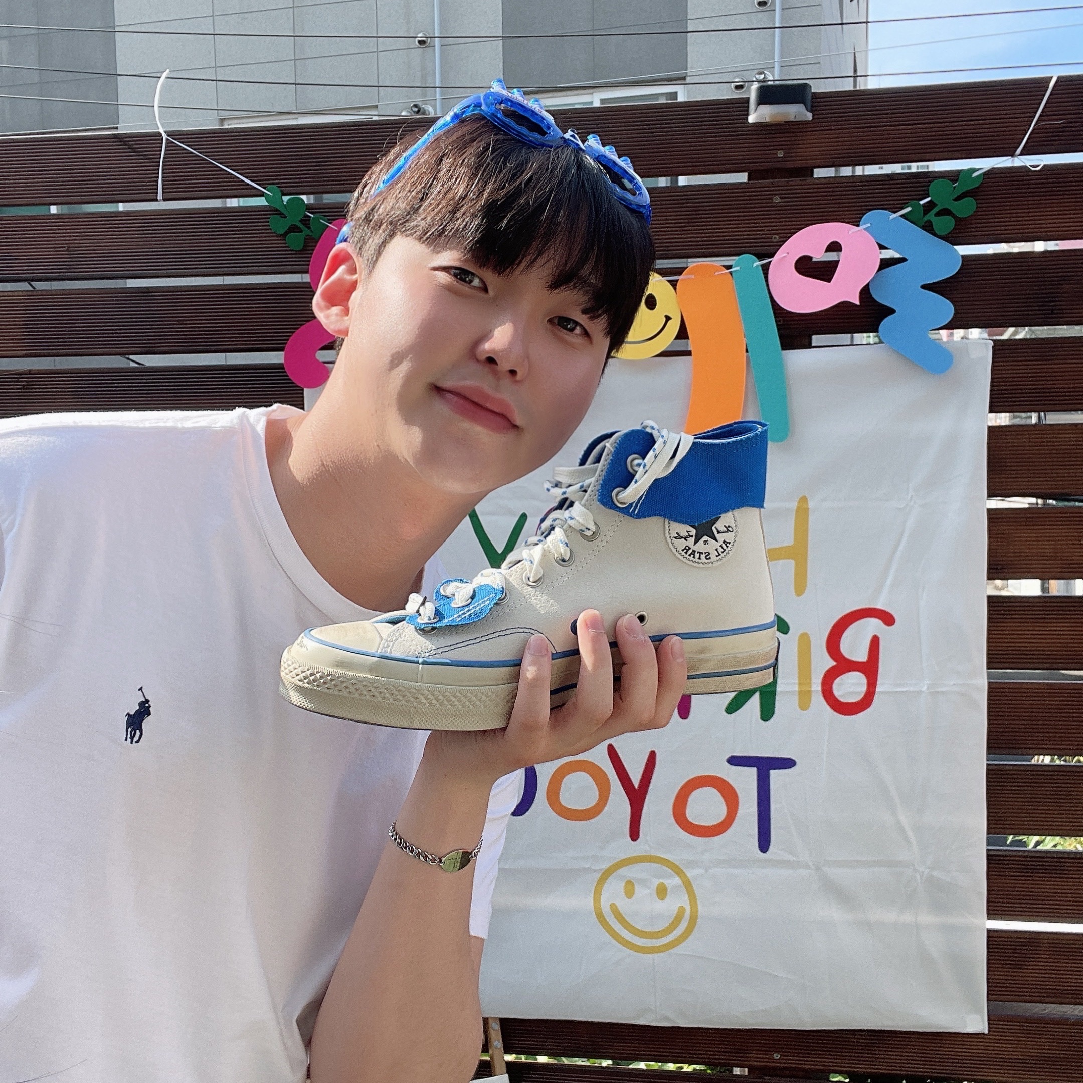 Converse x Ader Error Chuck 70 High White 착용 스타일