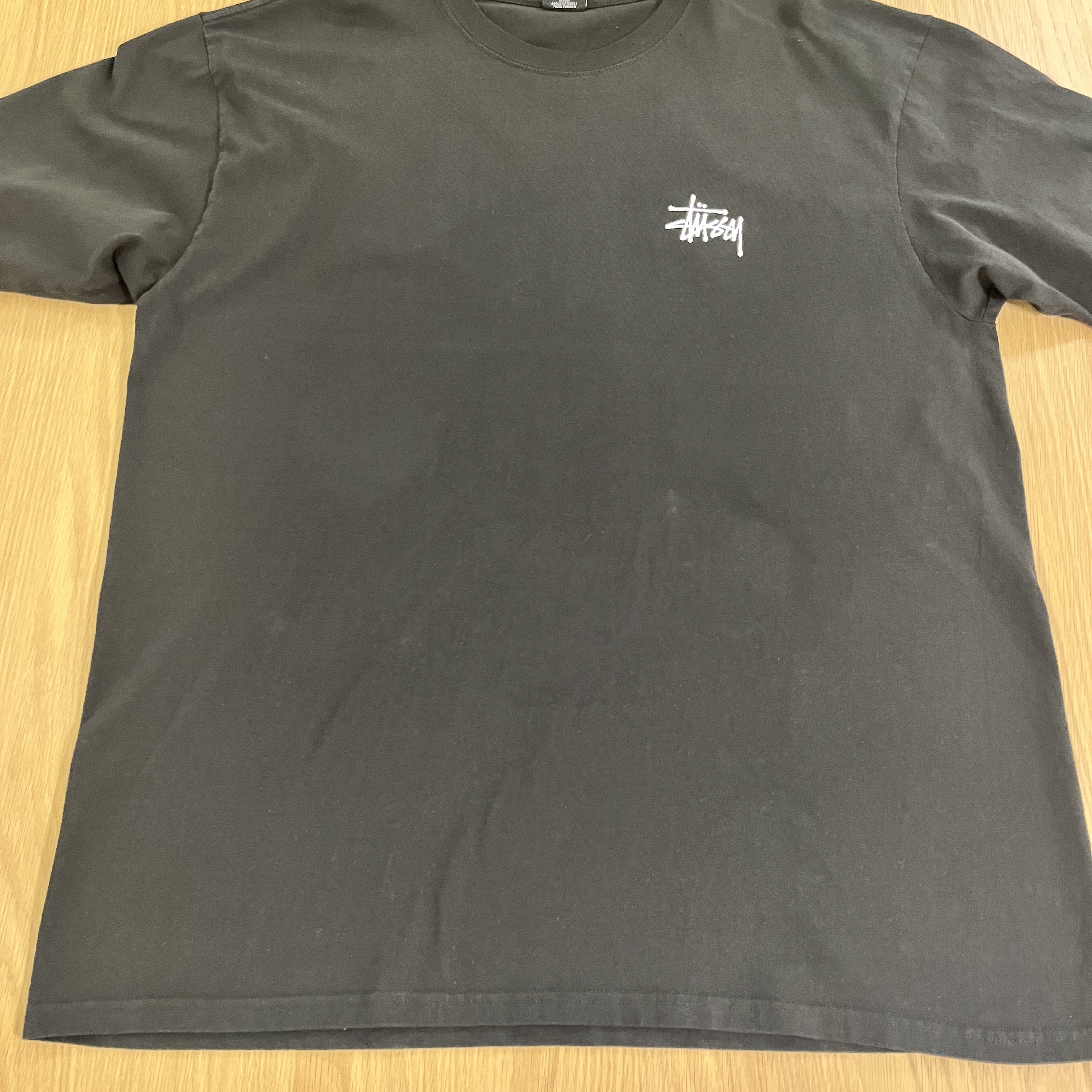 Stussy Basic Stussy Pigment Dyed T-Shirt Black 2022 착용 스타일