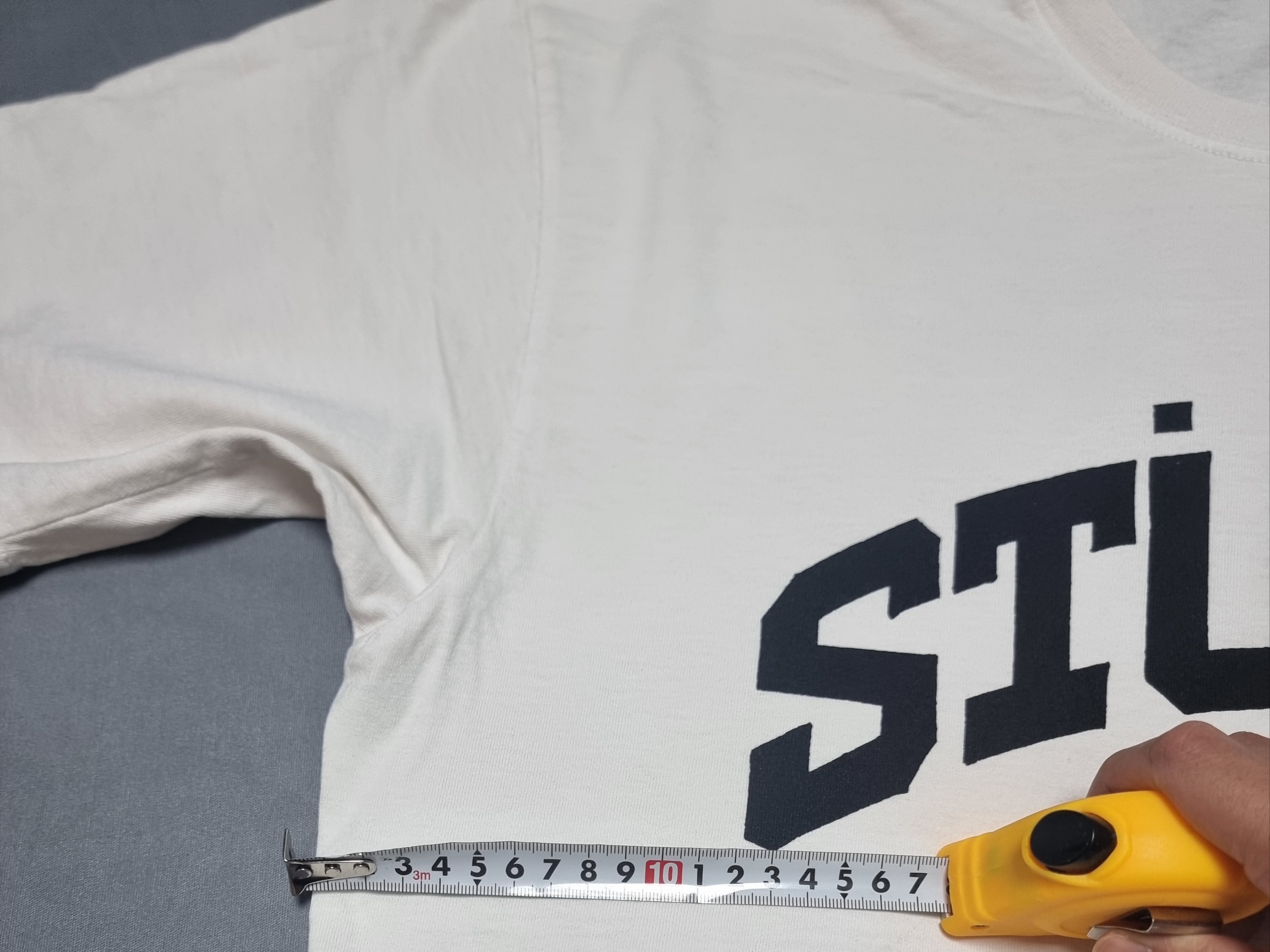 Stussy Block Sport Pigment Dyed T-Shirt Natural 착용 스타일 - 1