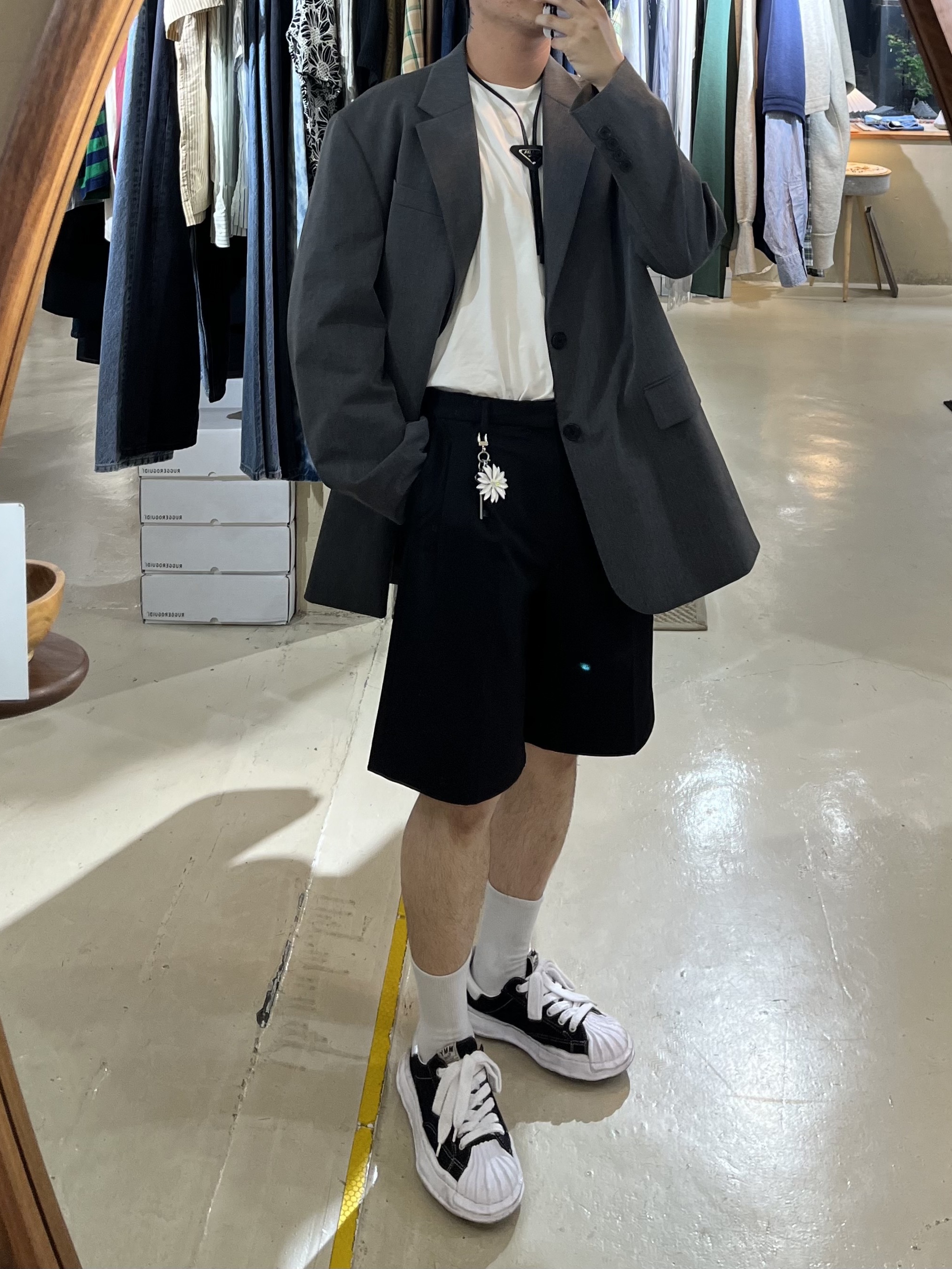 Maison Mihara Yasuhiro Blakey OG Sole Canvas Low-top Sneakers Black White, Maison Mihara Yasuhiro Blakey OG Sole Canvas Low-top Sneakers Black 착용 스타일