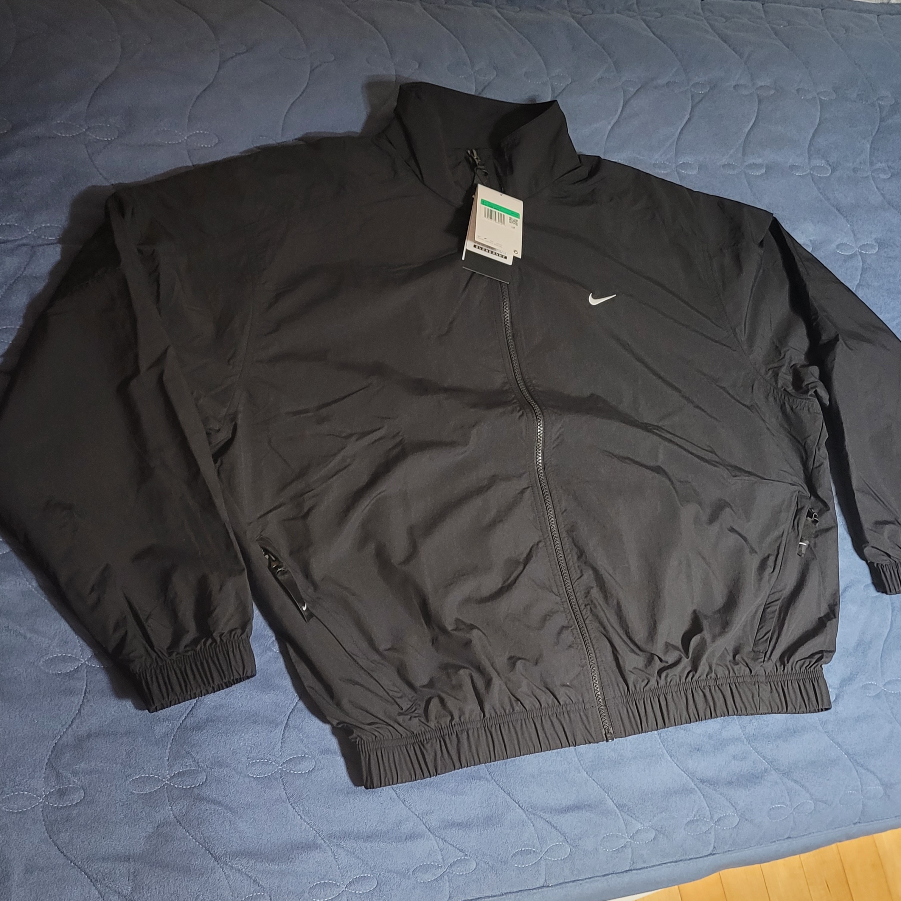 Nike NRG Solo Swoosh Woven Track Jacket Black - Asia 착용 스타일 - 1