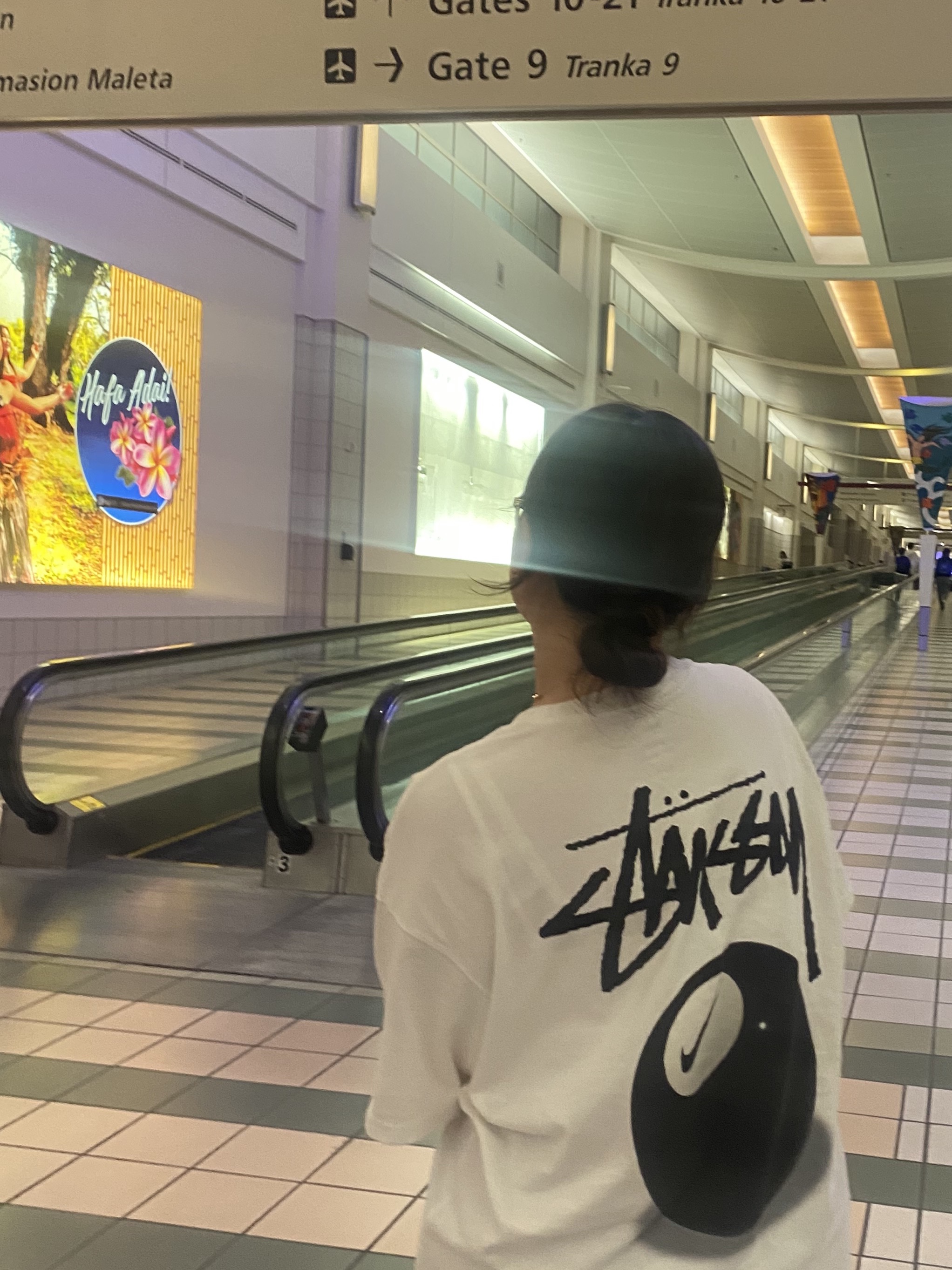 IAB Studio Pigment Sack Coral, Nike x Stussy NRG FL SS 8 Ball T-Shirt White (DO9323-100) 착용 스타일 - 2