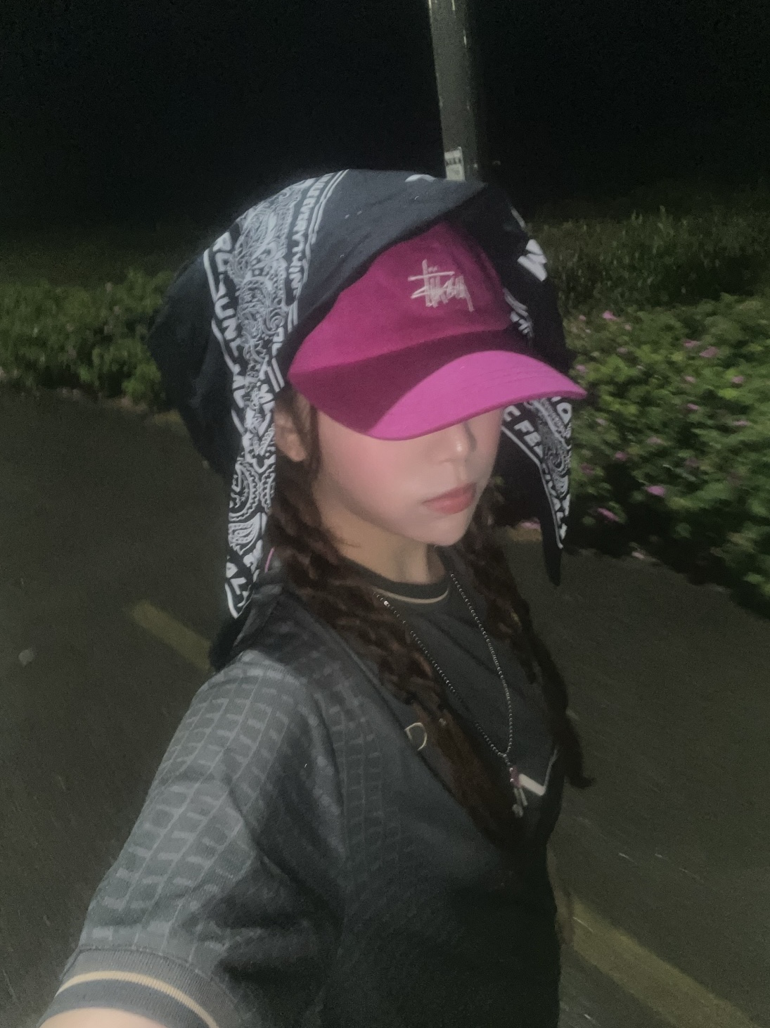 Human Made Five Heart Necklace Silver, Stussy Basic Stock Low Pro Cap Magenta 착용 스타일