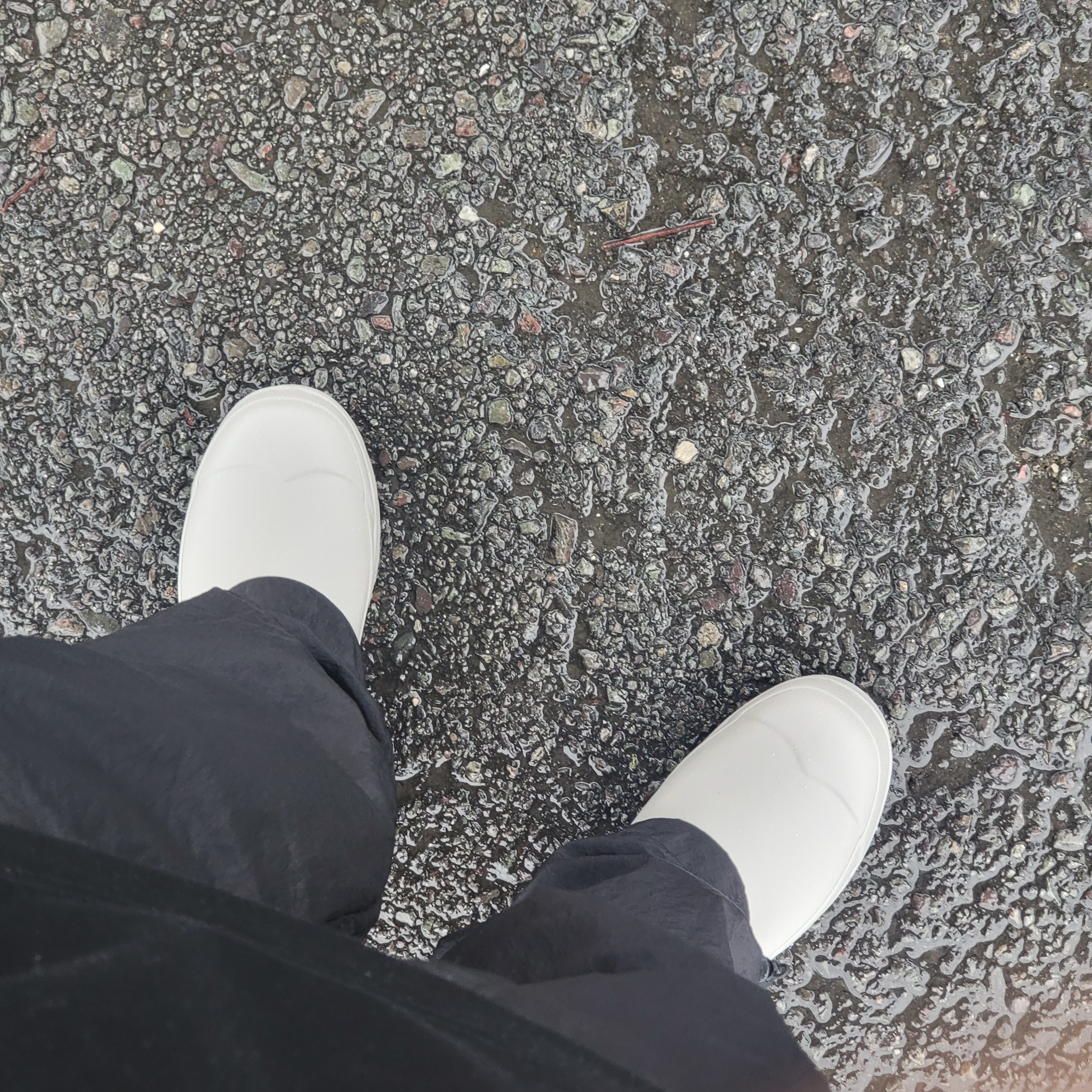 Hunter Play Short Wellington Boots Zinc Grey 착용 스타일