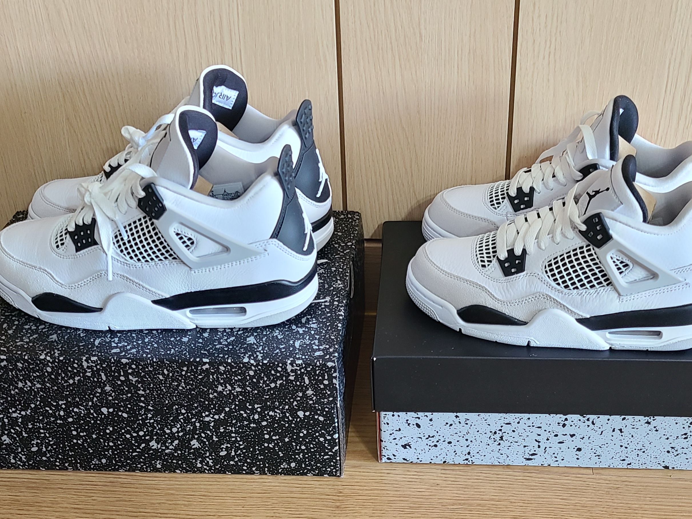 Jordan 4 Retro White and Black, (GS) Jordan 4 Retro White and Black 착용 스타일