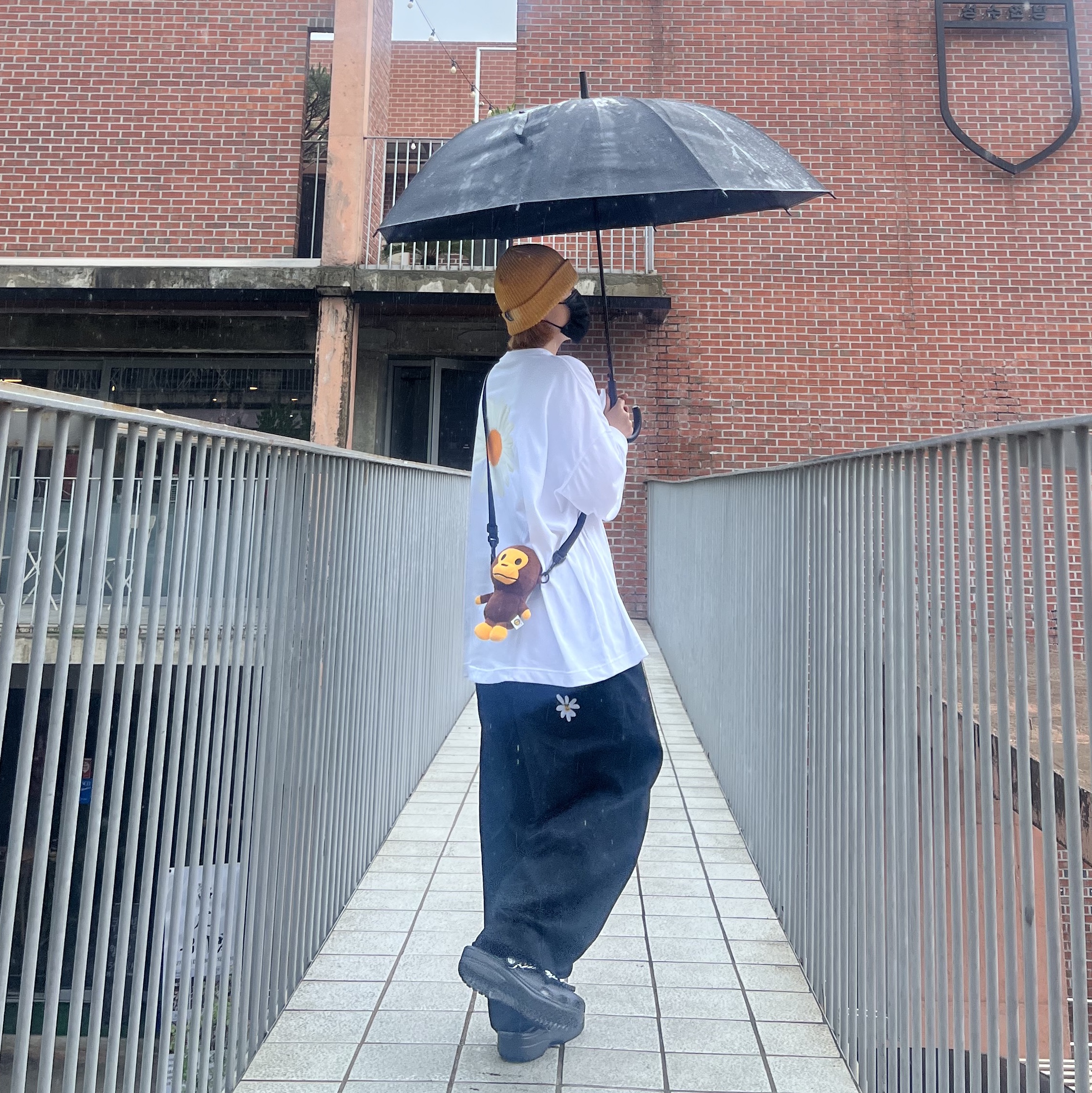 Crocs x Mastermind Classic Clog Black, Nike x Peaceminusone LS T-Shirt White (DR0098-100) 착용 스타일